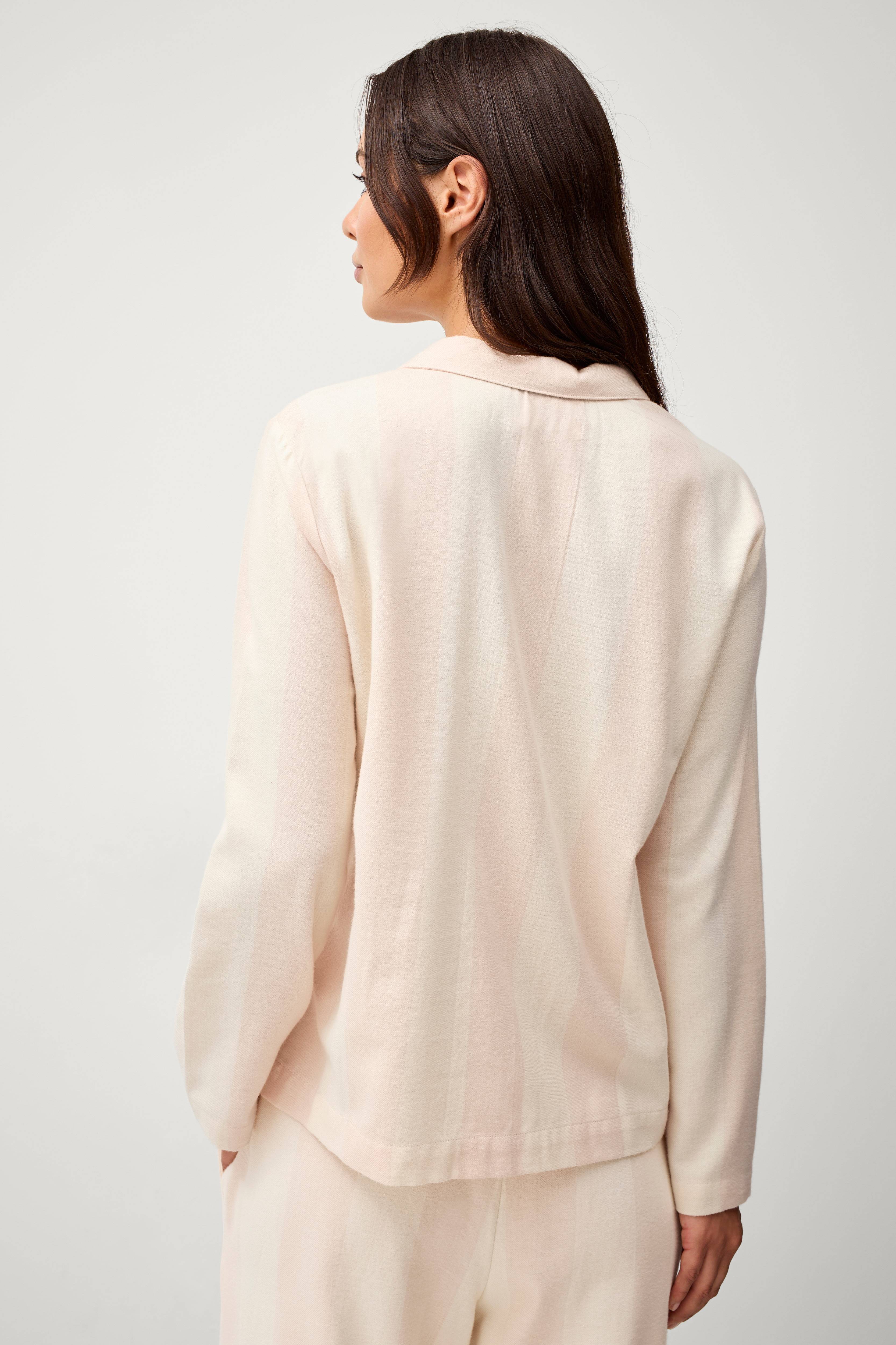 Pysjamasskjorte Valerie Block Stripe Long Sleeve