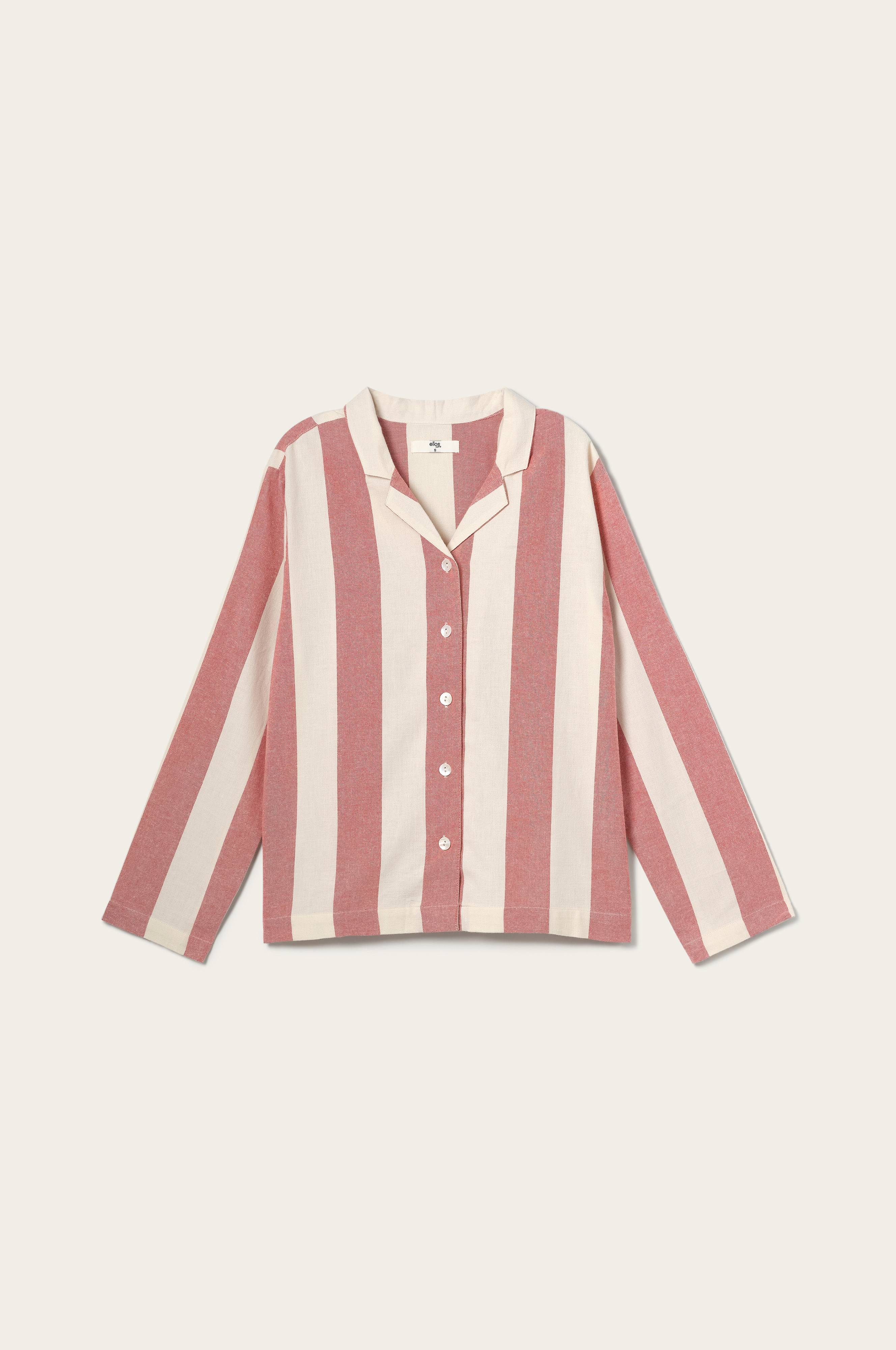 Pysjamasskjorte Valerie Block Stripe Long Sleeve