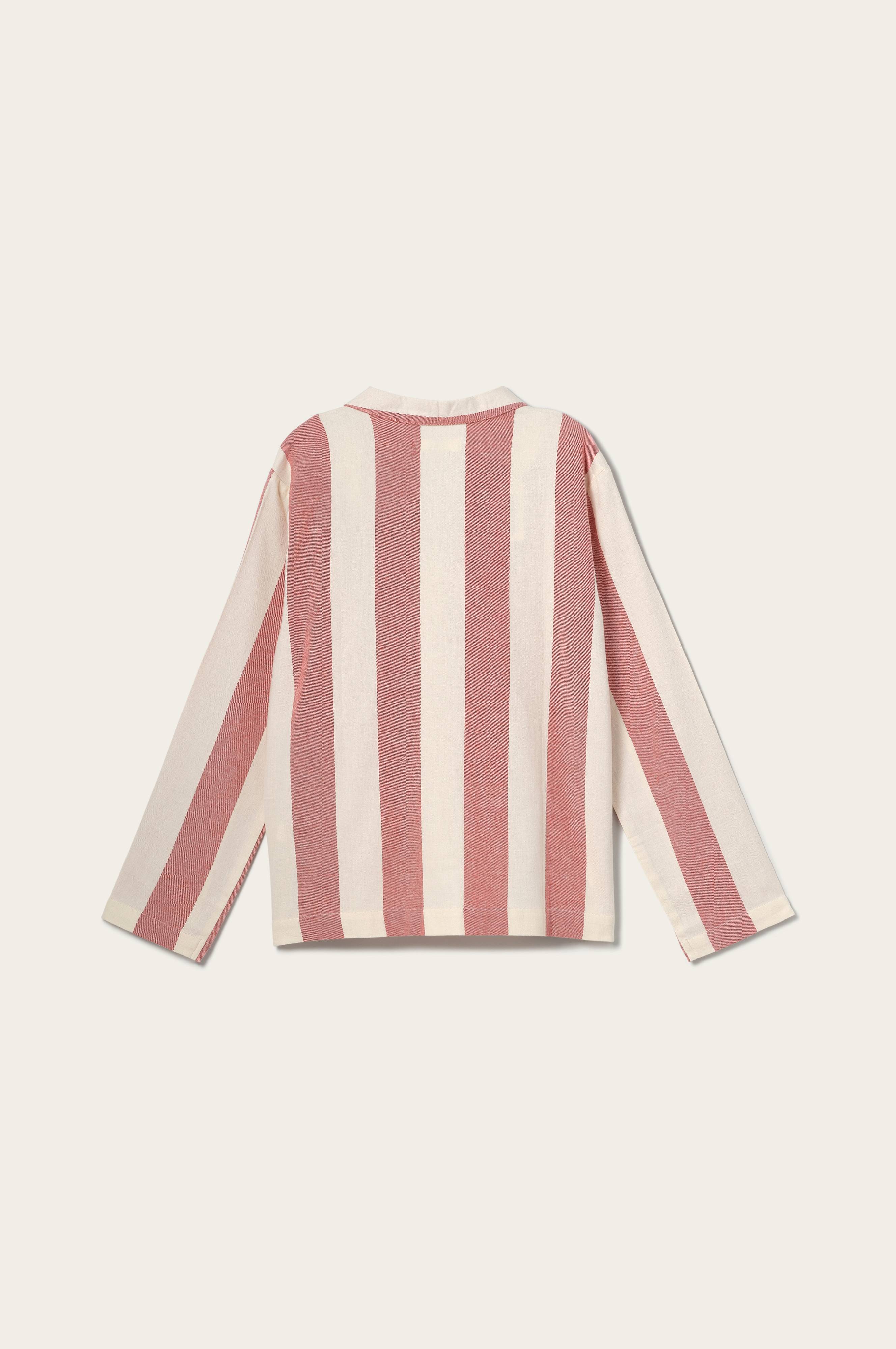 Pysjamasskjorte Valerie Block Stripe Long Sleeve