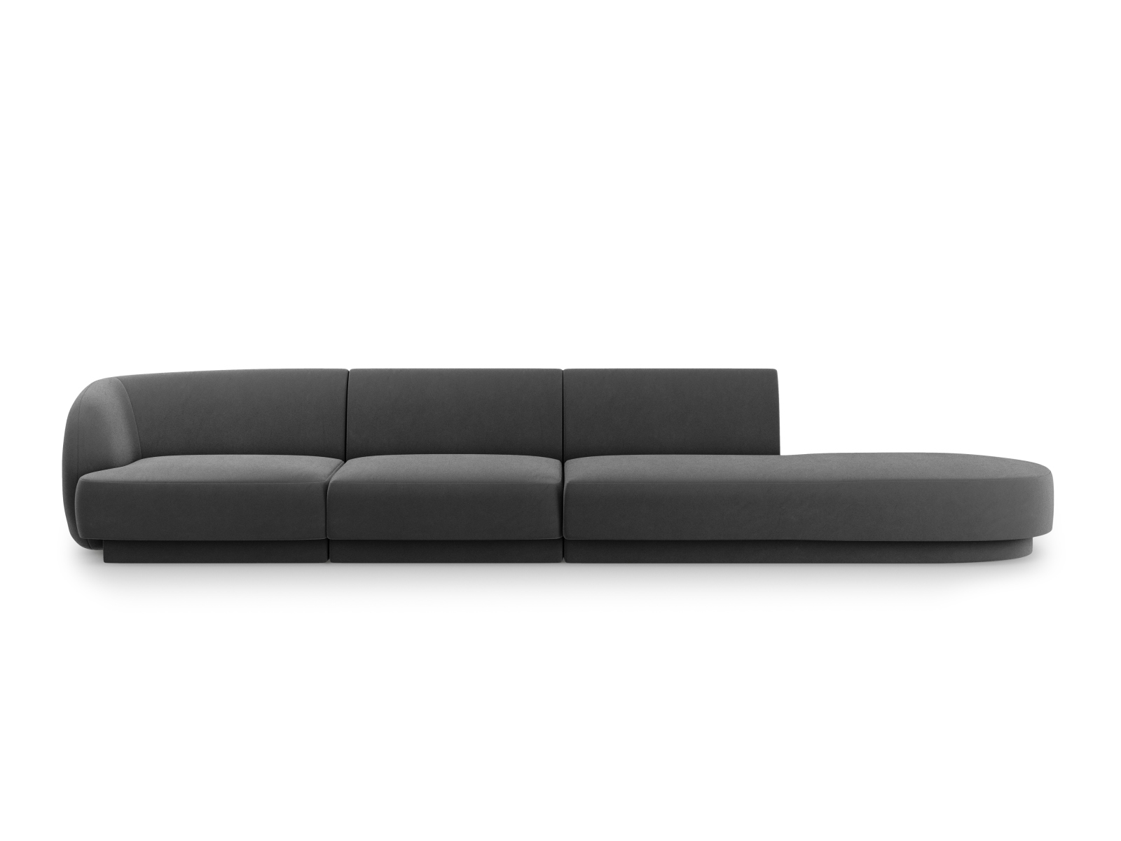 Right Velvet Sofa, "Miley", 4 Seats, 323x90x70