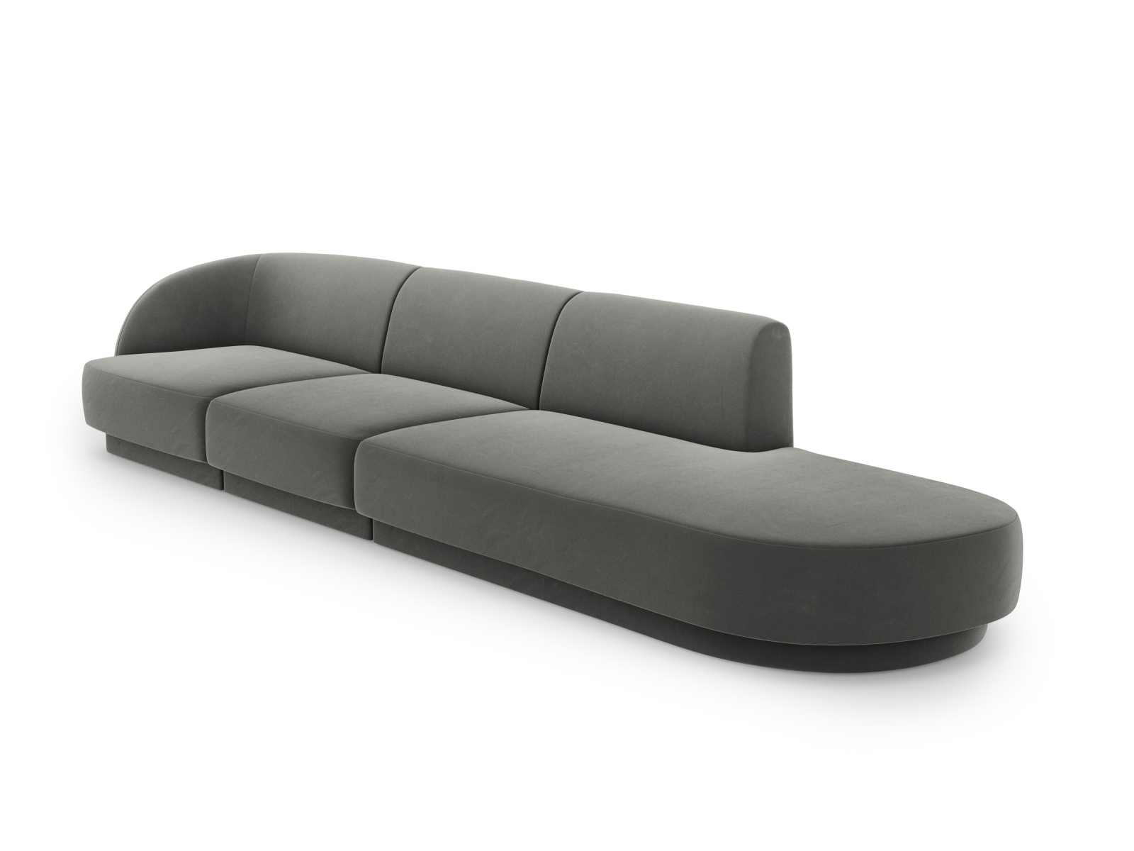 Right Velvet Sofa, "Miley", 4 Seats, 323x90x70