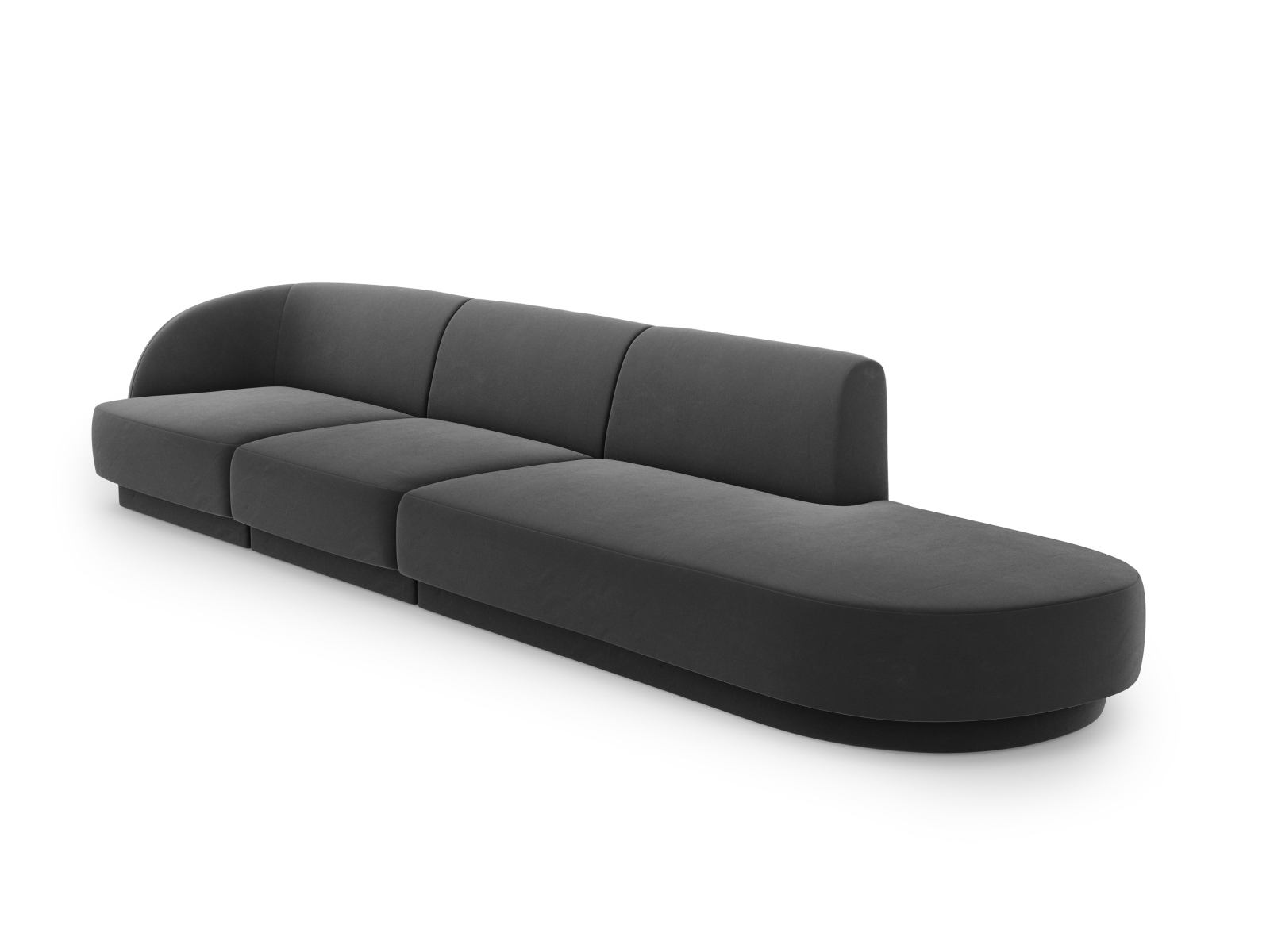 Right Velvet Sofa, "Miley", 4 Seats, 323x90x70