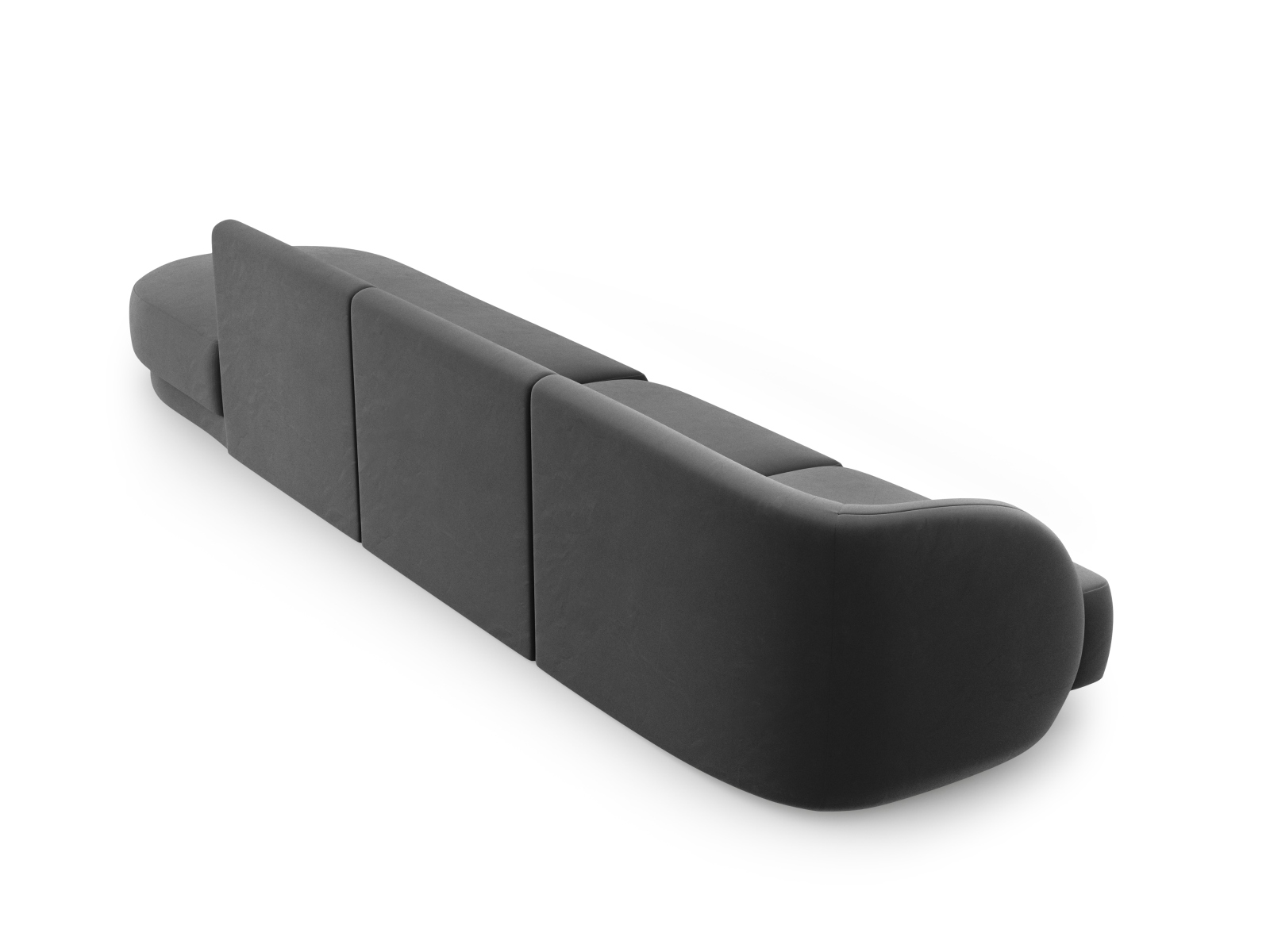 Right Velvet Sofa, "Miley", 4 Seats, 323x90x70