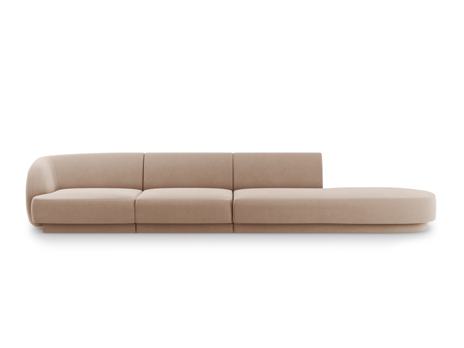 Right Velvet Sofa, "Miley", 4 Seats, 323x90x70
