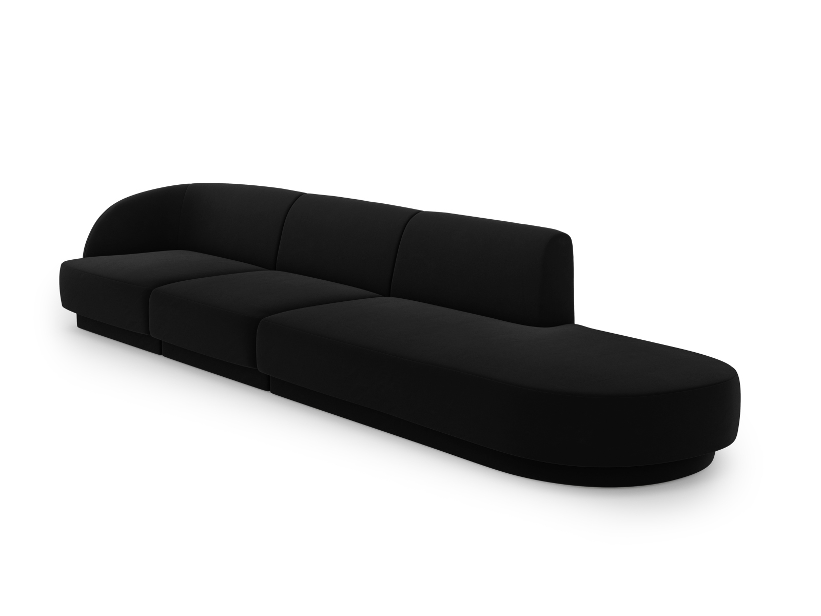 Right Velvet Sofa, "Miley", 4 Seats, 323x90x70