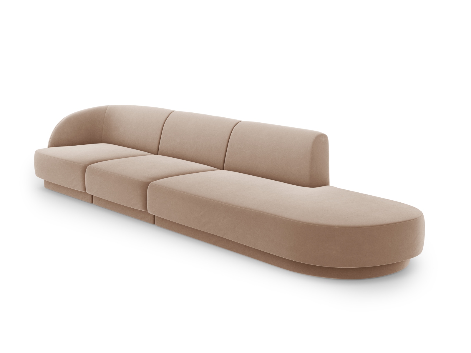 Right Velvet Sofa, "Miley", 4 Seats, 323x90x70