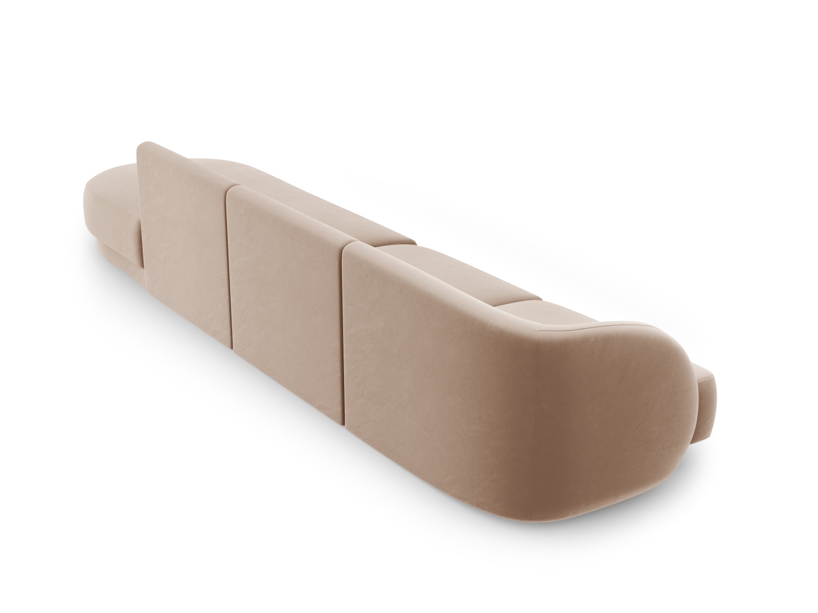 Right Velvet Sofa, "Miley", 4 Seats, 323x90x70