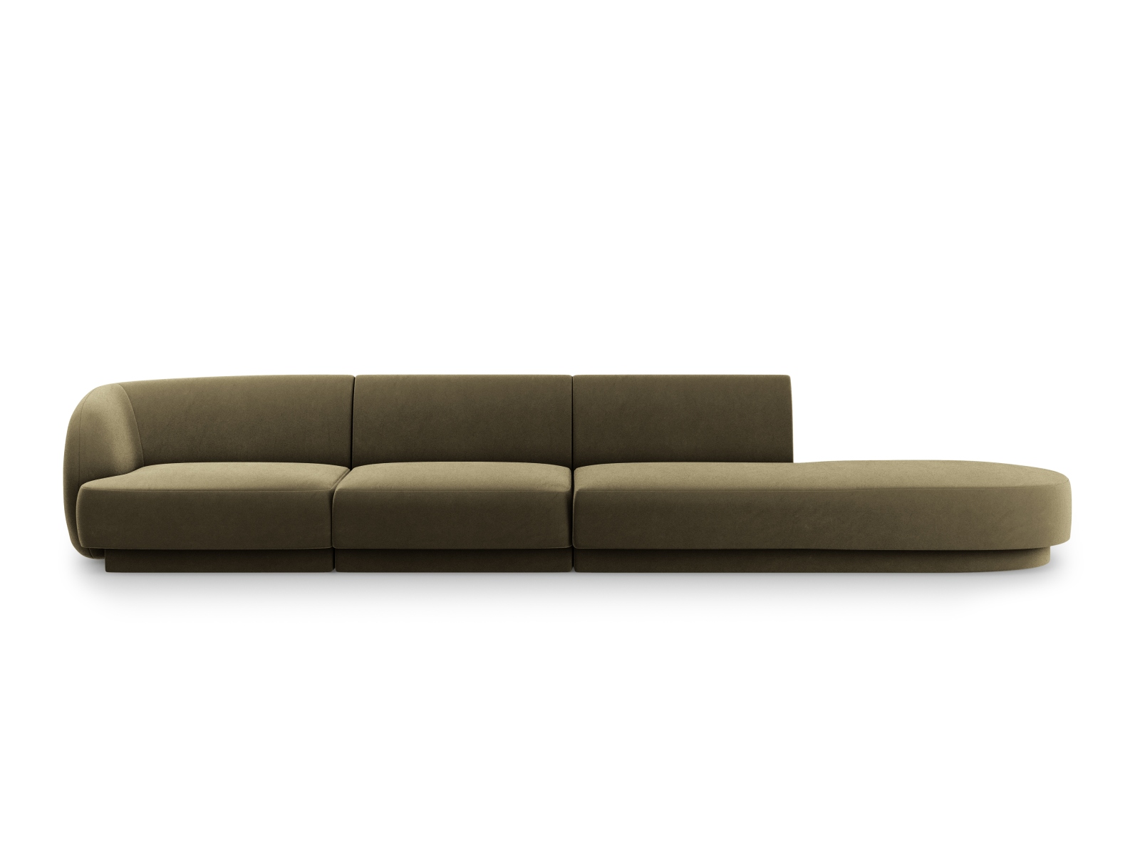 Right Velvet Sofa, "Miley", 4 Seats, 323x90x70