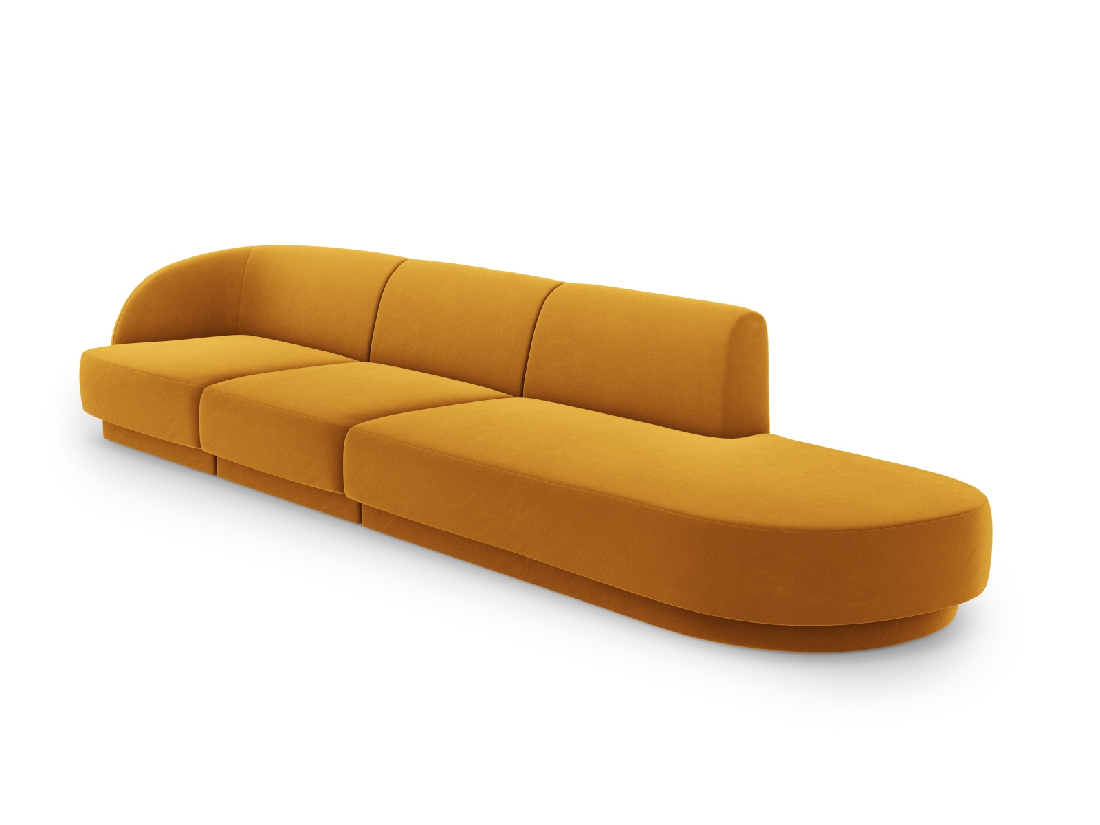 Right Velvet Sofa, "Miley", 4 Seats, 323x90x70