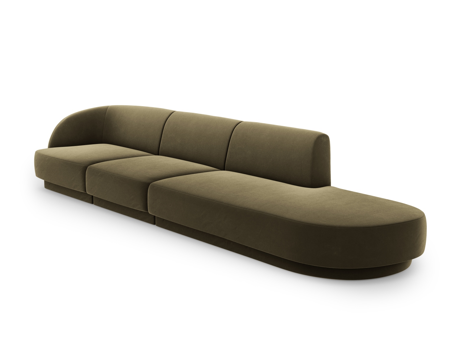 Right Velvet Sofa, "Miley", 4 Seats, 323x90x70