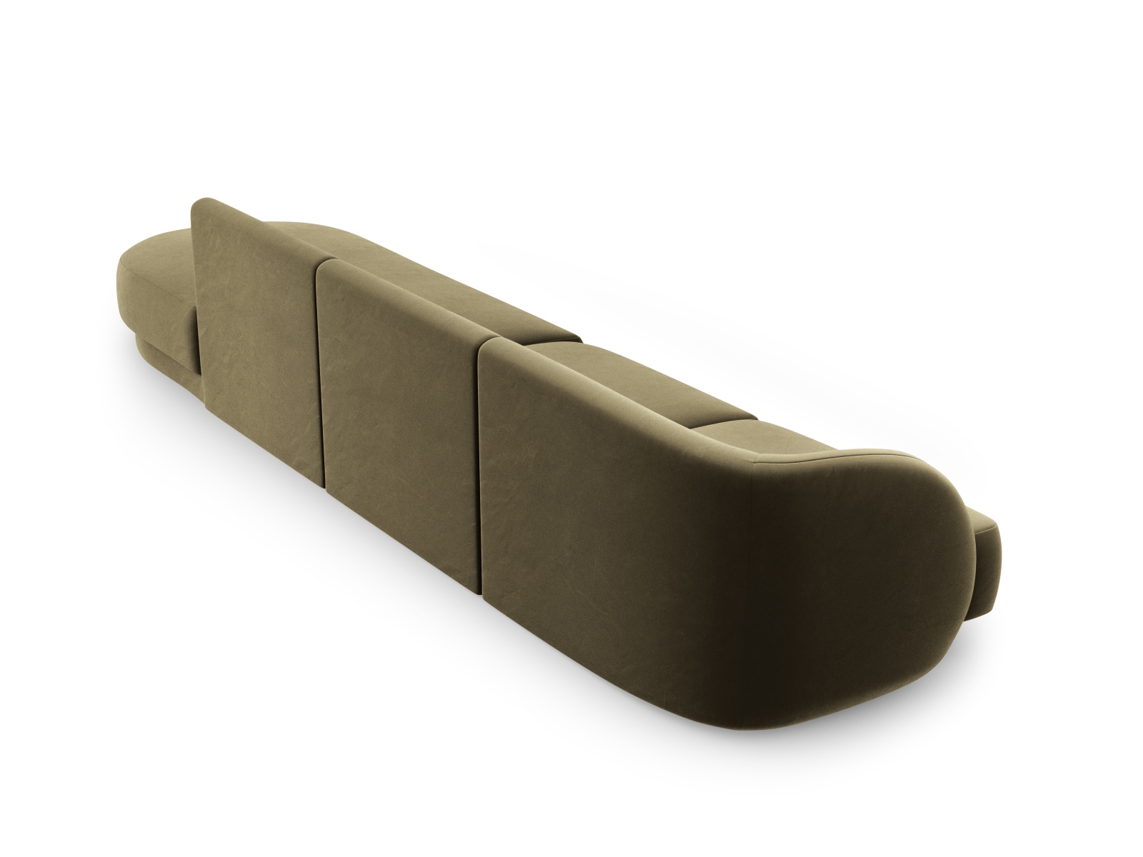 Right Velvet Sofa, "Miley", 4 Seats, 323x90x70