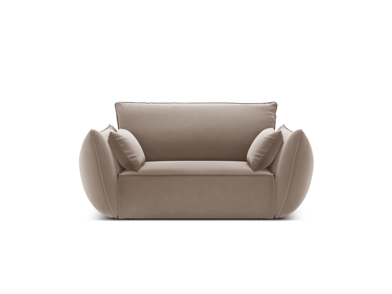 Velvet Armchair, "Kaelle", 1 Seat, 128x110x85