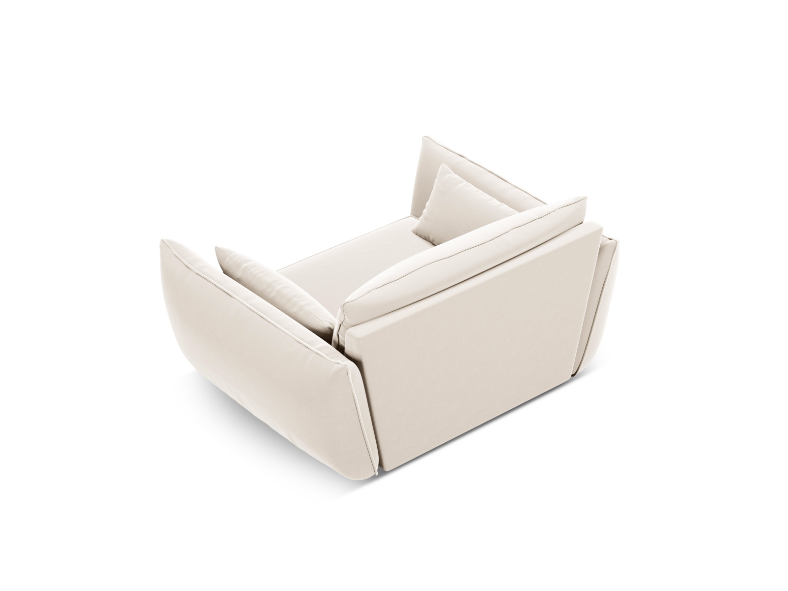 Velvet Armchair, "Kaelle", 1 Seat, 128x110x85