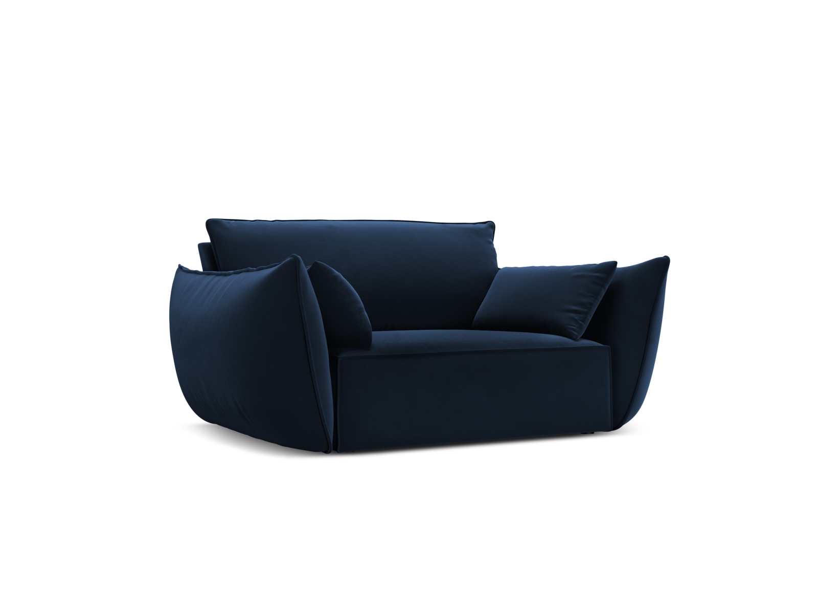 Velvet Armchair, "Kaelle", 1 Seat, 128x110x85