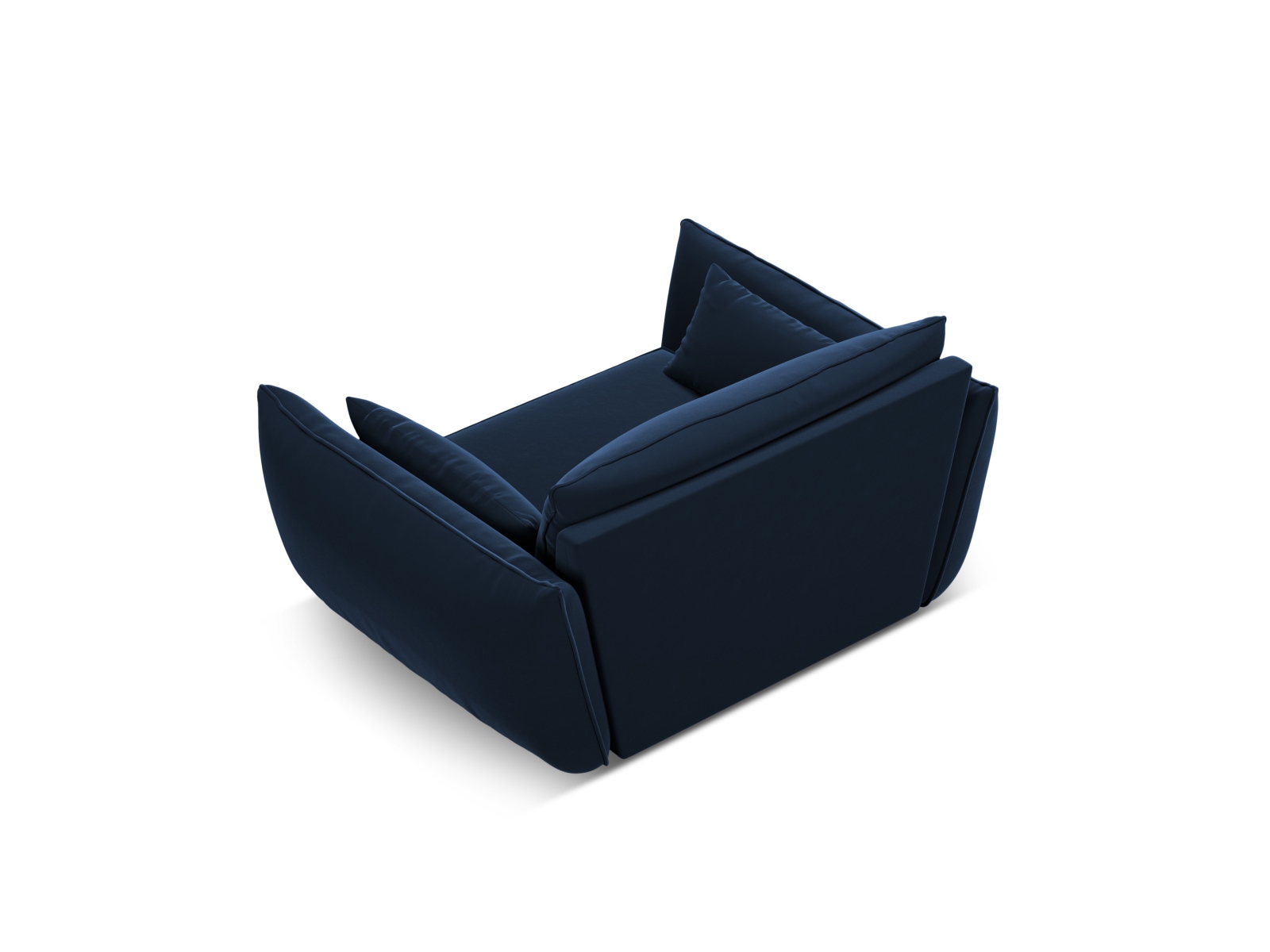Velvet Armchair, "Kaelle", 1 Seat, 128x110x85