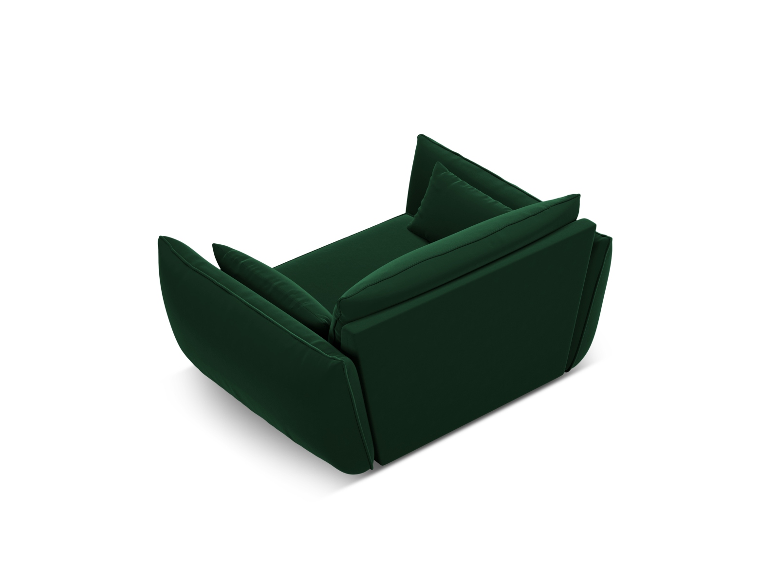 Velvet Armchair, "Kaelle", 1 Seat, 128x110x85
