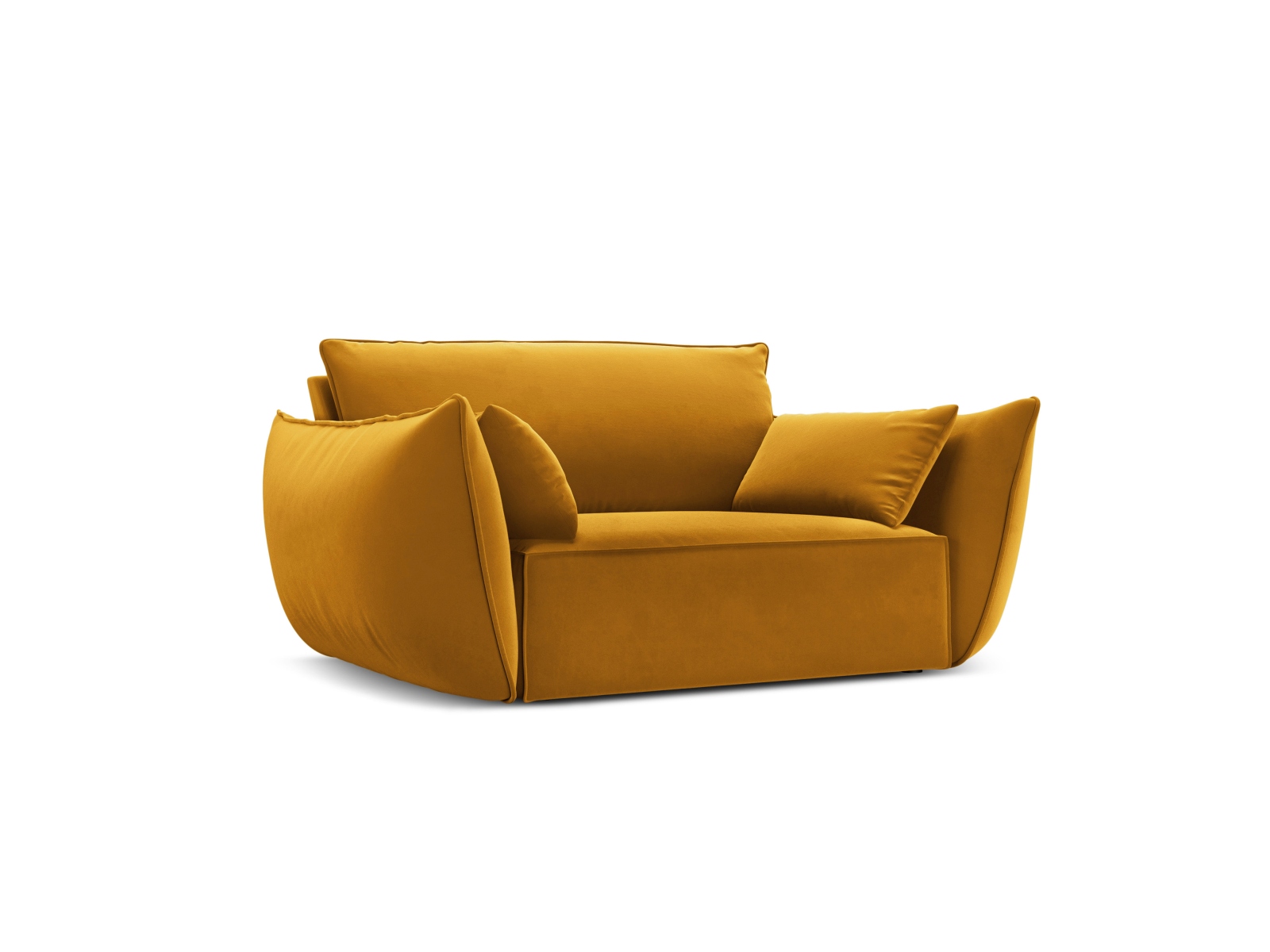 Velvet Armchair, "Kaelle", 1 Seat, 128x110x85
