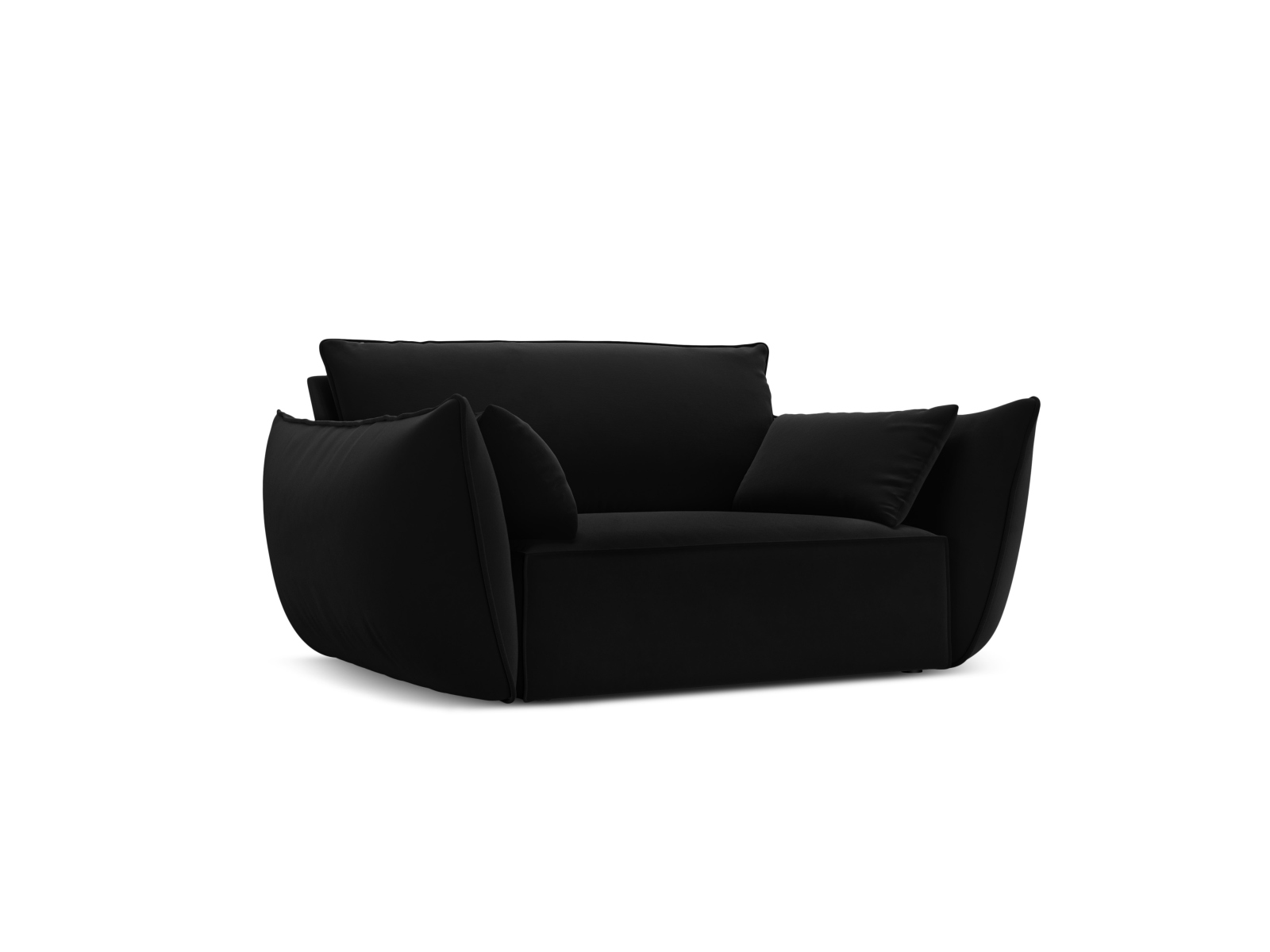 Velvet Armchair, "Kaelle", 1 Seat, 128x110x85