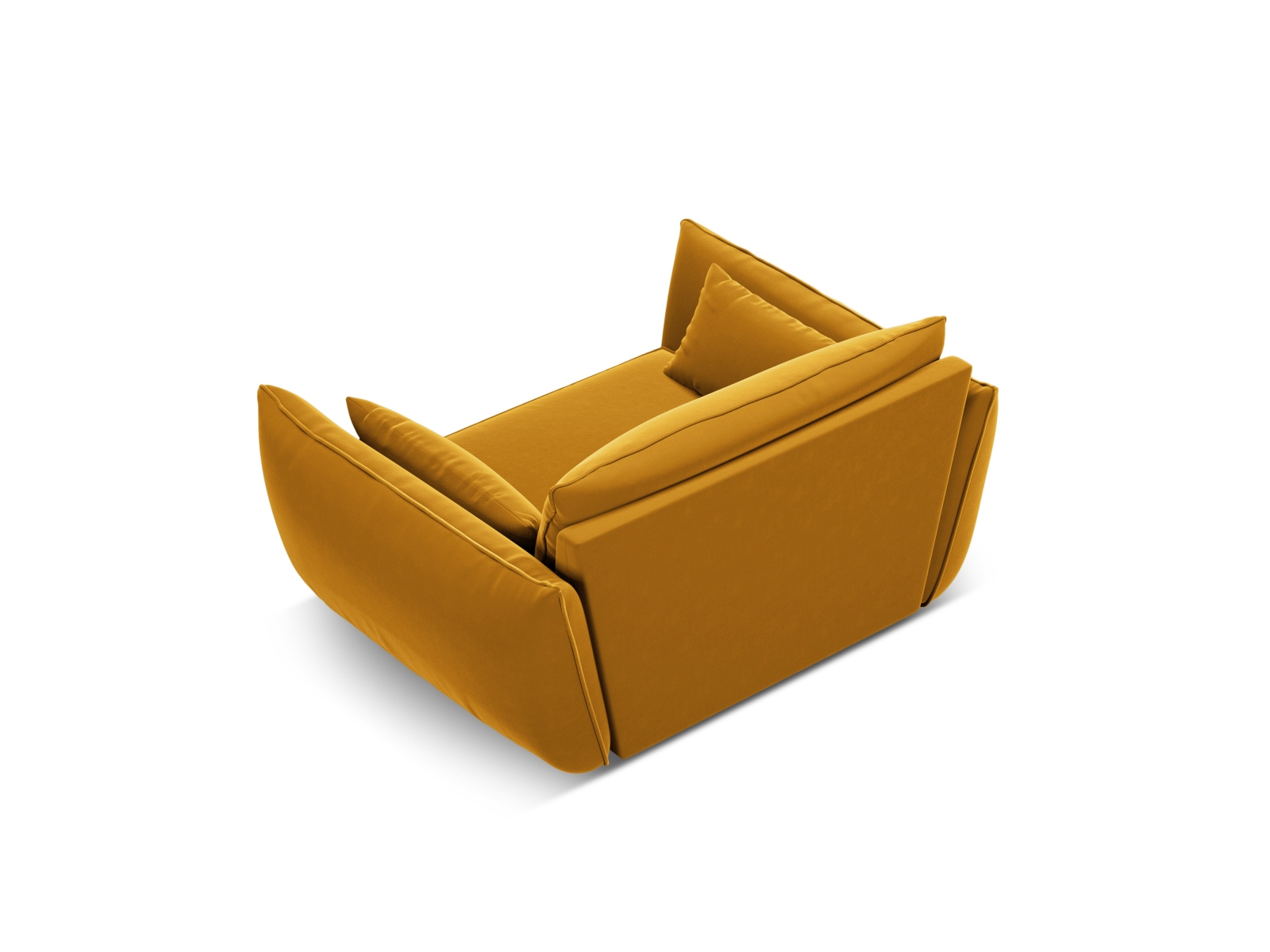 Velvet Armchair, "Kaelle", 1 Seat, 128x110x85
