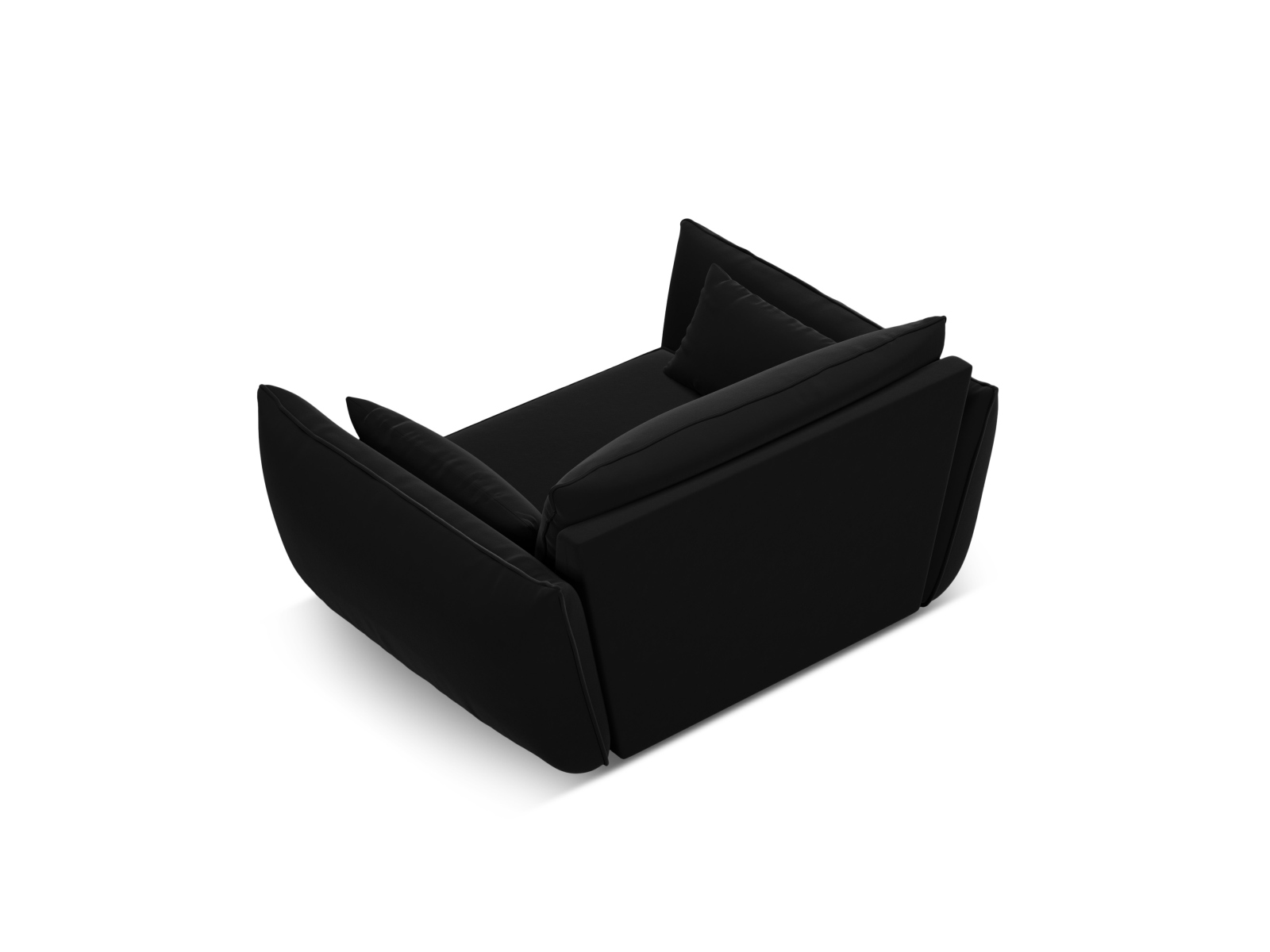 Velvet Armchair, "Kaelle", 1 Seat, 128x110x85