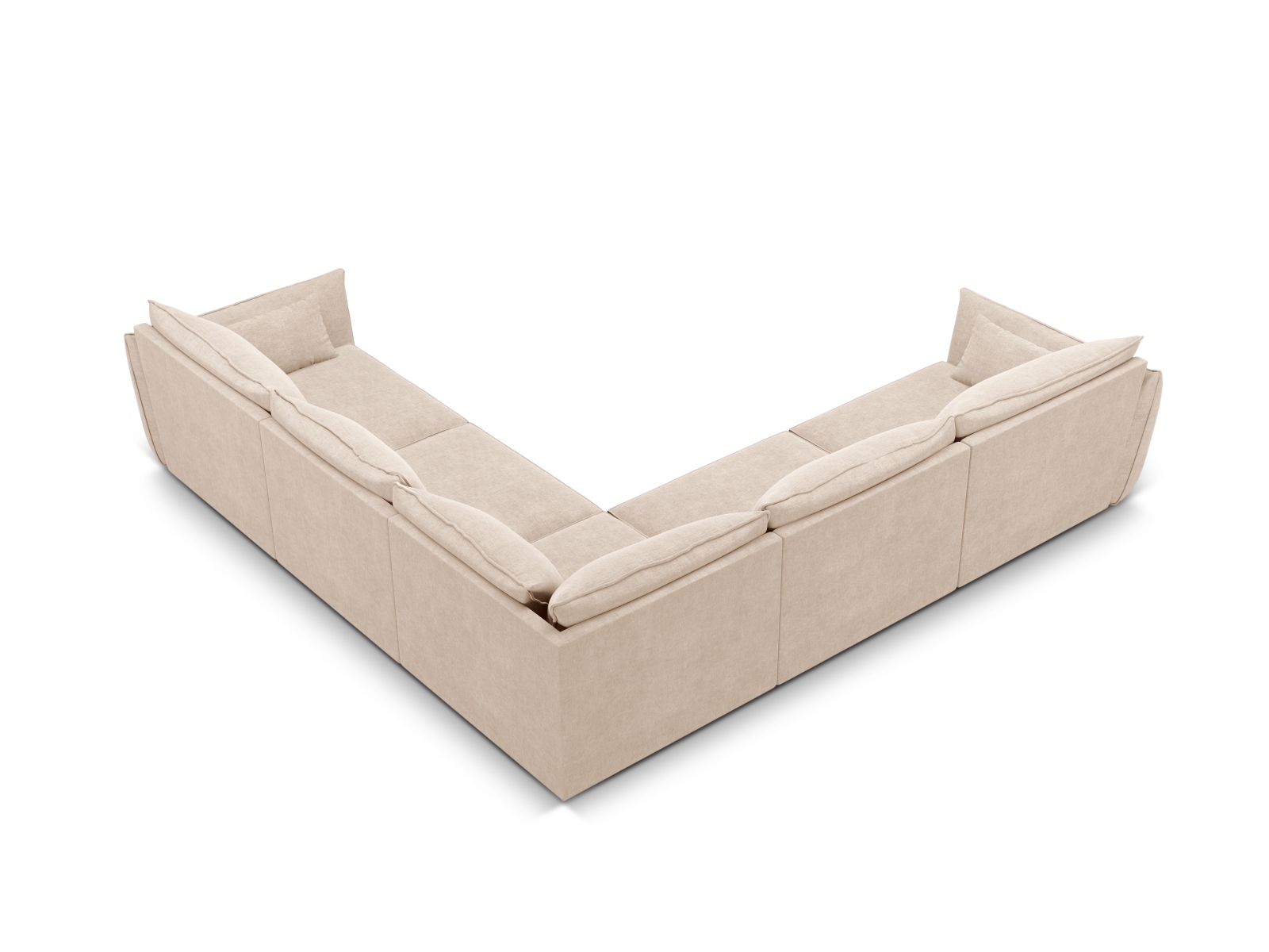Symmetrical Corner Sofa, "Kaelle", 7 Seats, 286x286x85