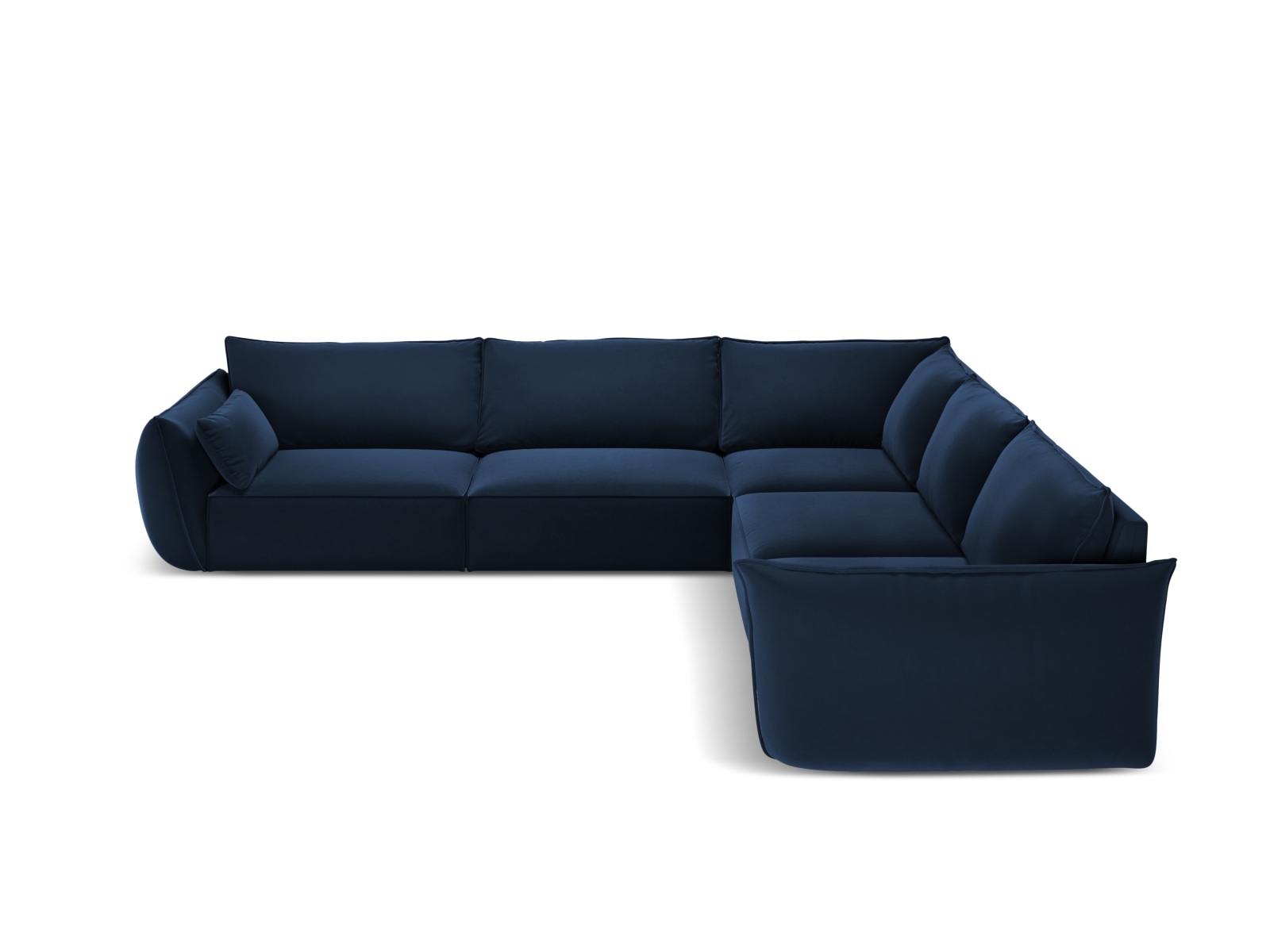 Velvet Symmetrical Corner Sofa, "Kaelle", 7 Seats, 286x286x85