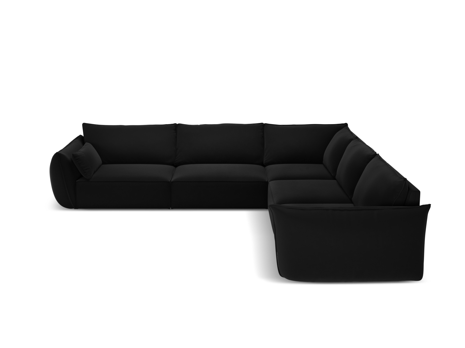 Velvet Symmetrical Corner Sofa, "Kaelle", 7 Seats, 286x286x85