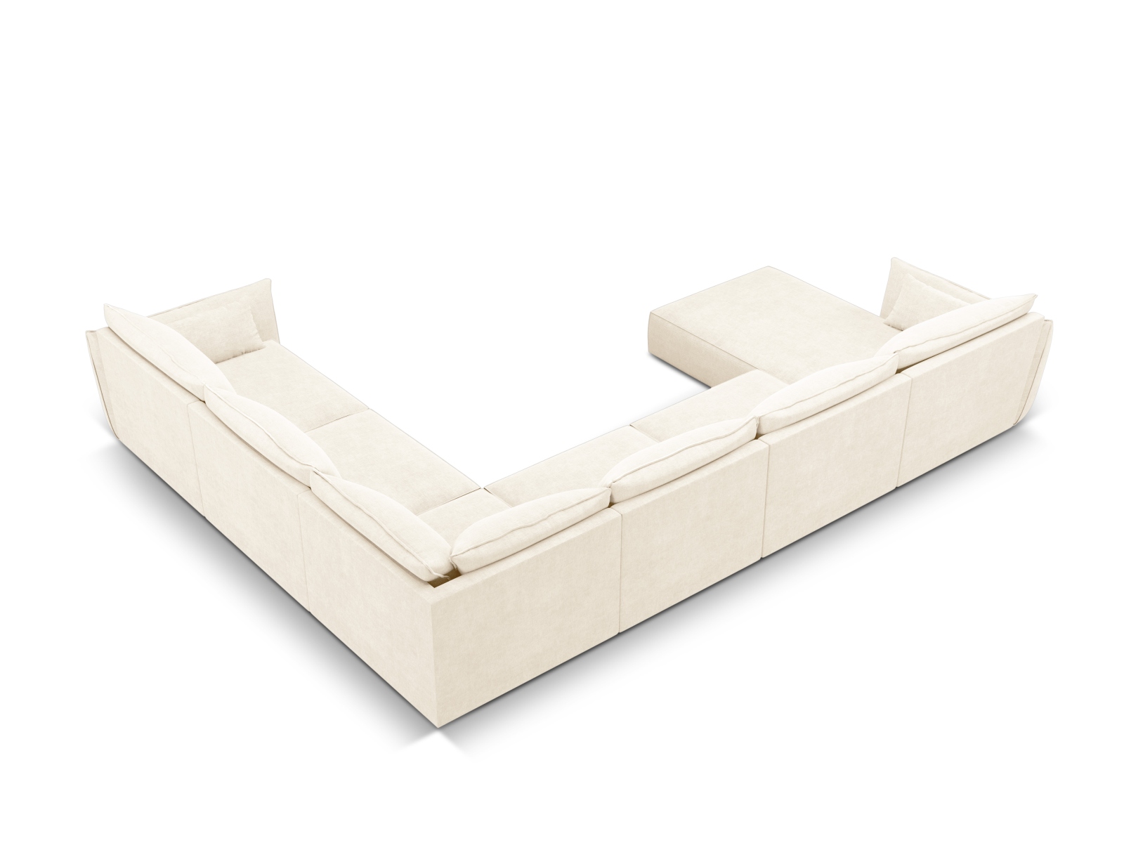 Panoramic Right Corner Sofa, "Kaelle", 8 Seats, 384x284x85