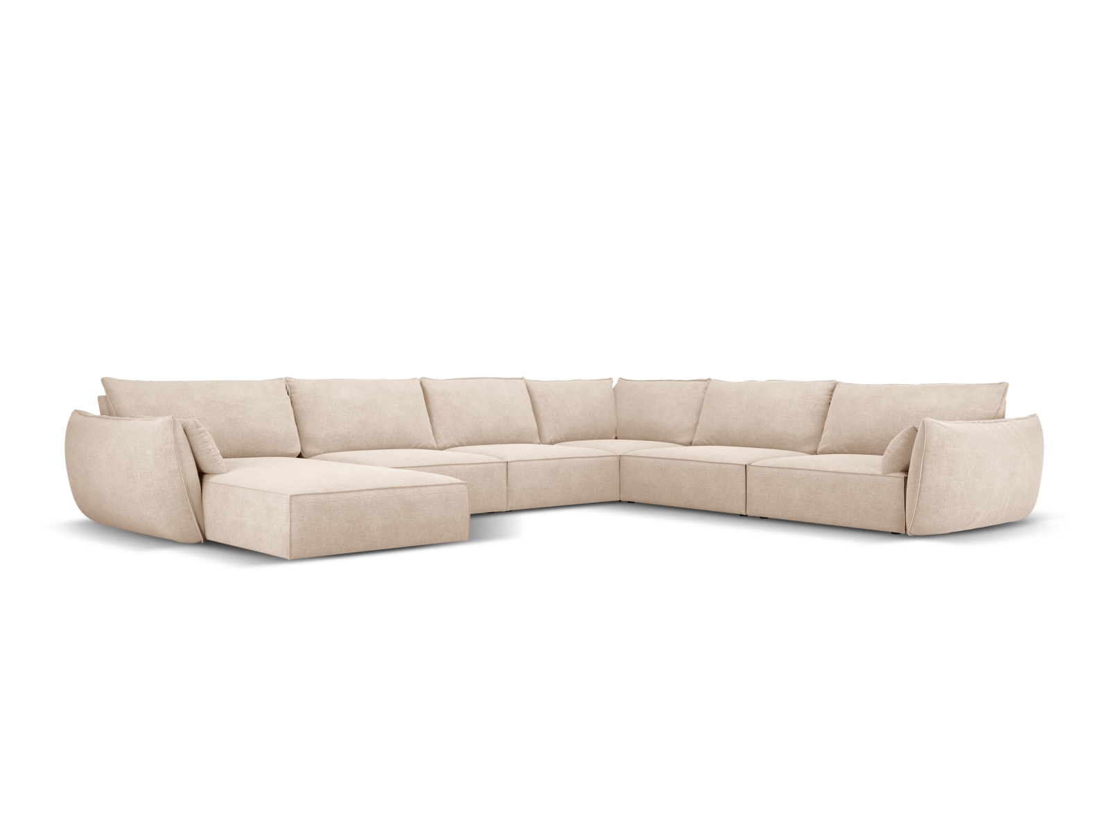 Panoramic Right Corner Sofa, "Kaelle", 8 Seats, 384x284x85