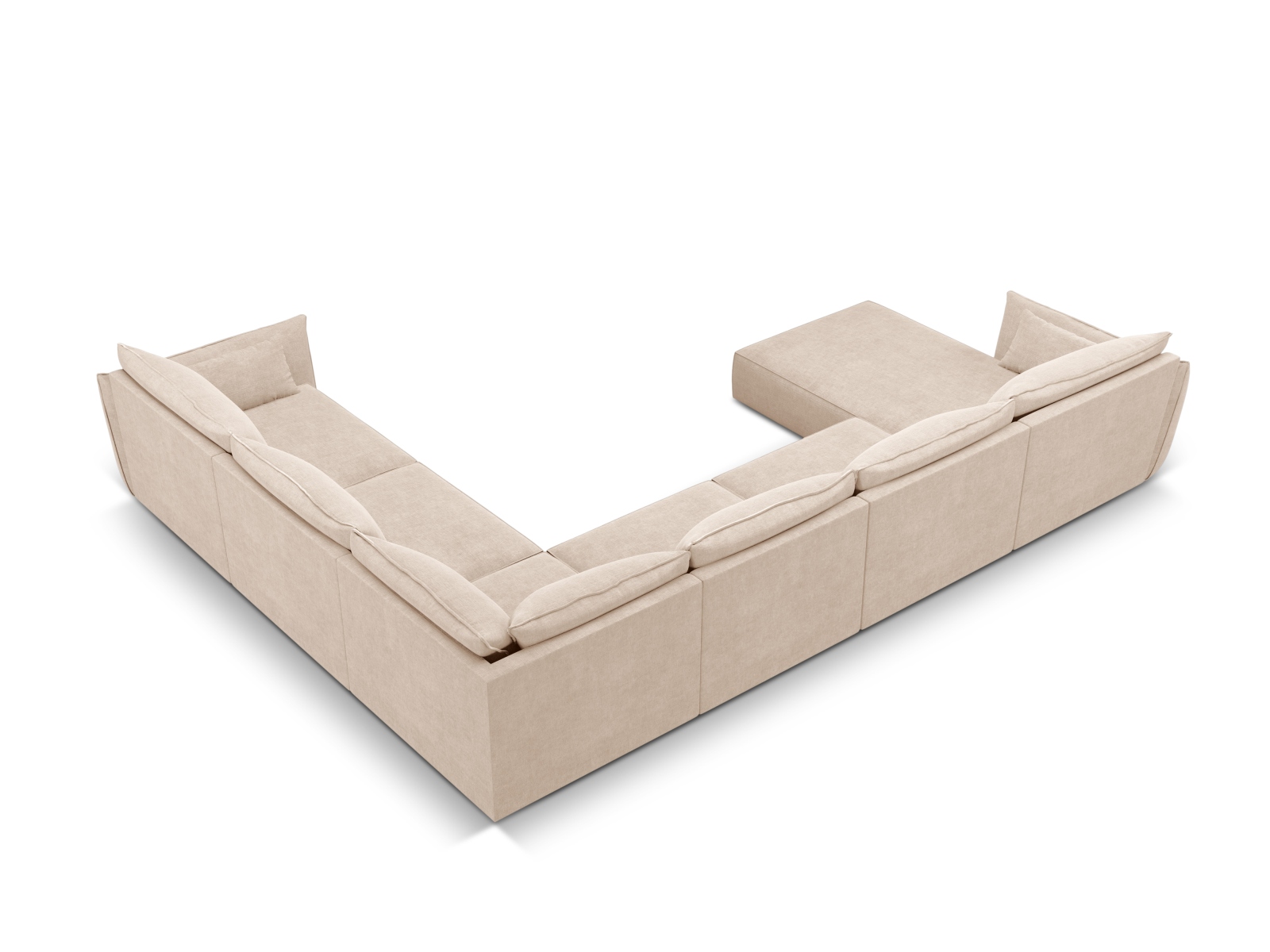 Panoramic Right Corner Sofa, "Kaelle", 8 Seats, 384x284x85