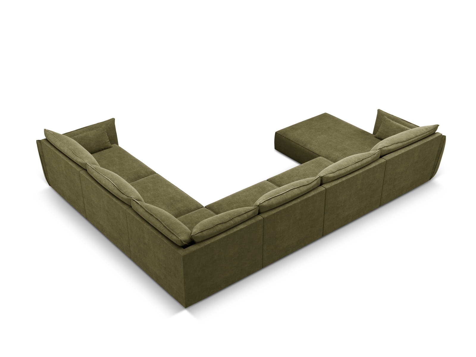 Panoramic Right Corner Sofa, "Kaelle", 8 Seats, 384x284x85