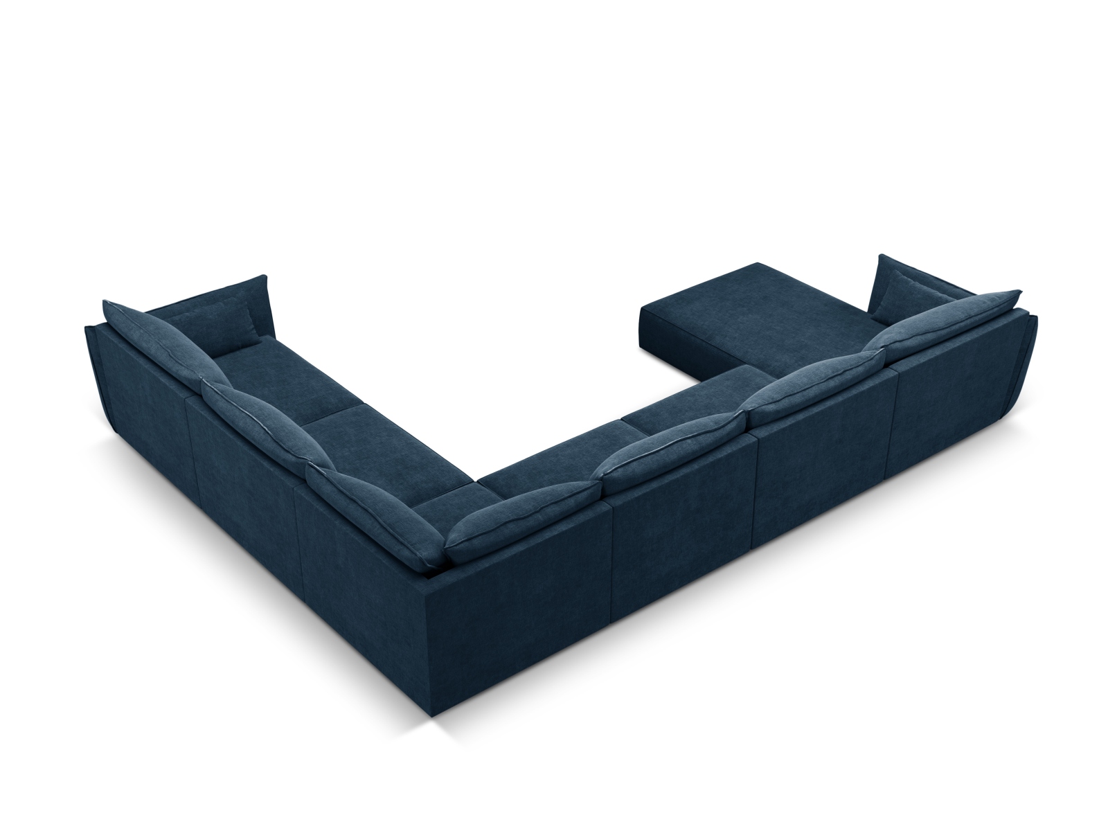 Panoramic Right Corner Sofa, "Kaelle", 8 Seats, 384x284x85