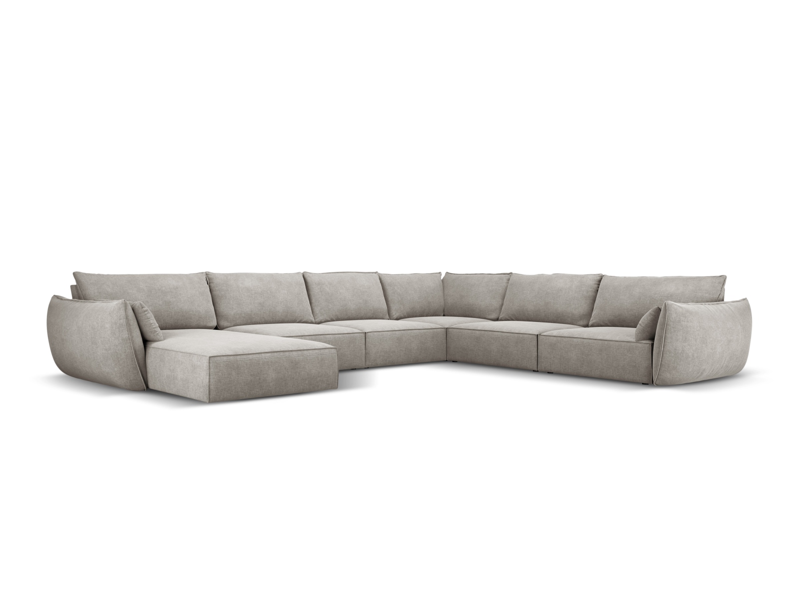 Panoramic Right Corner Sofa, "Kaelle", 8 Seats, 384x284x85