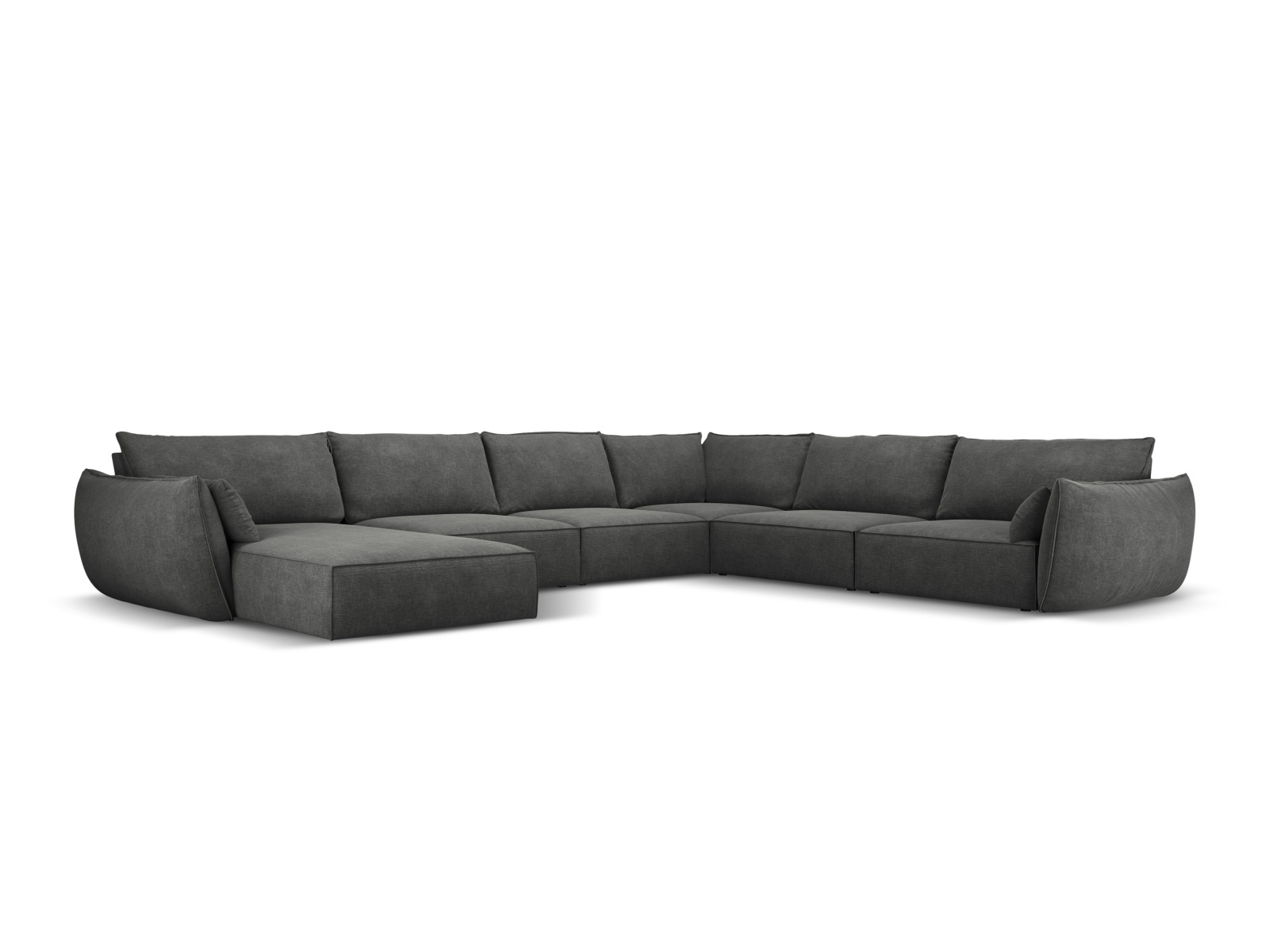 Panoramic Right Corner Sofa, "Kaelle", 8 Seats, 384x284x85