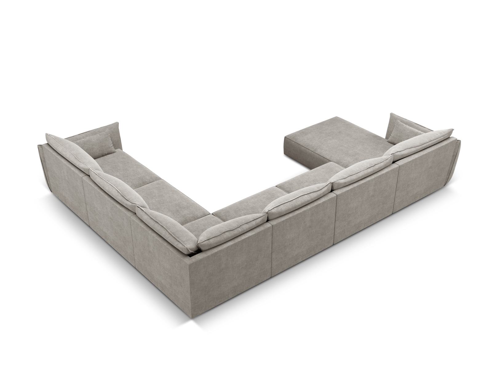 Panoramic Right Corner Sofa, "Kaelle", 8 Seats, 384x284x85