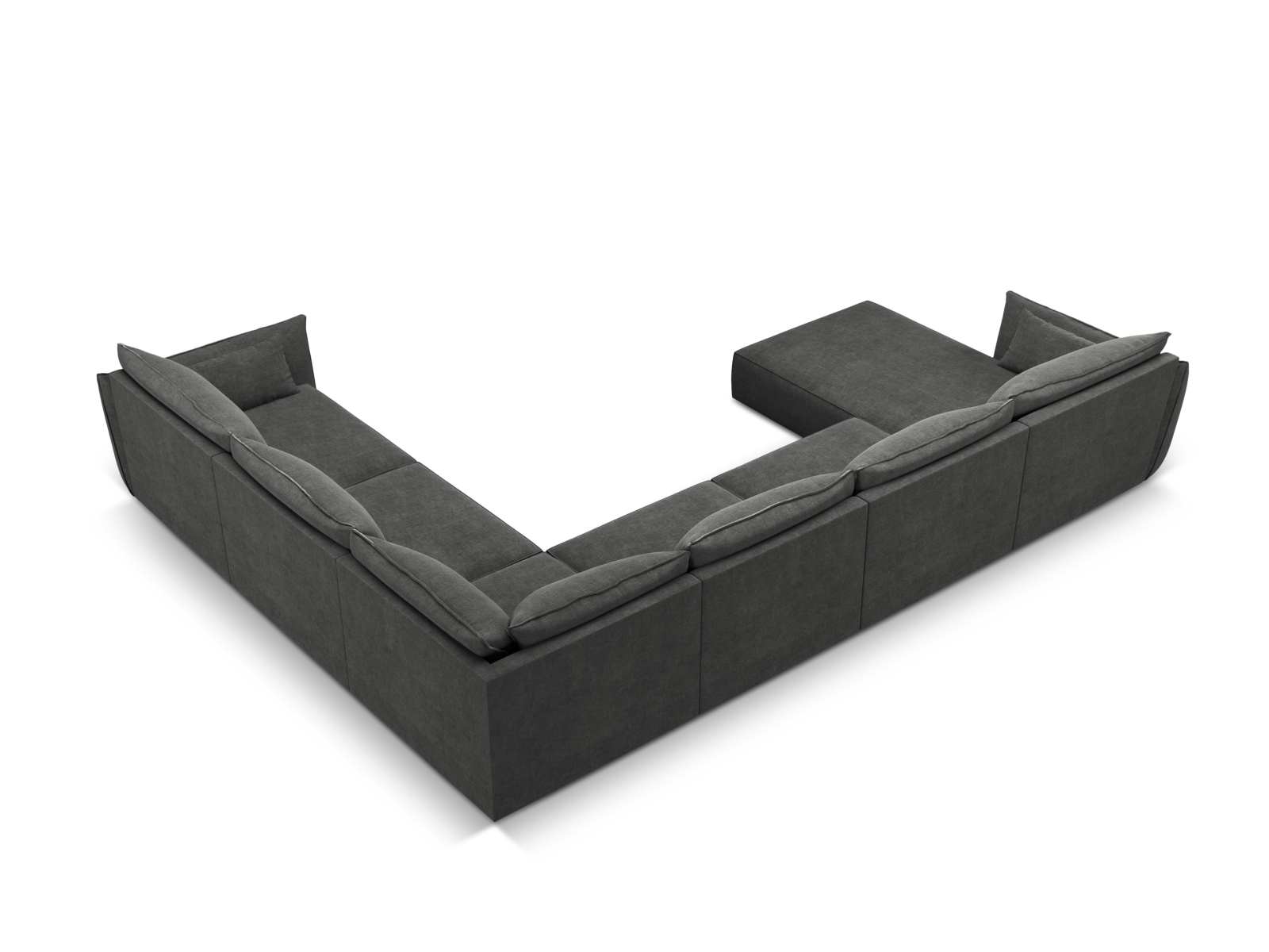 Panoramic Right Corner Sofa, "Kaelle", 8 Seats, 384x284x85