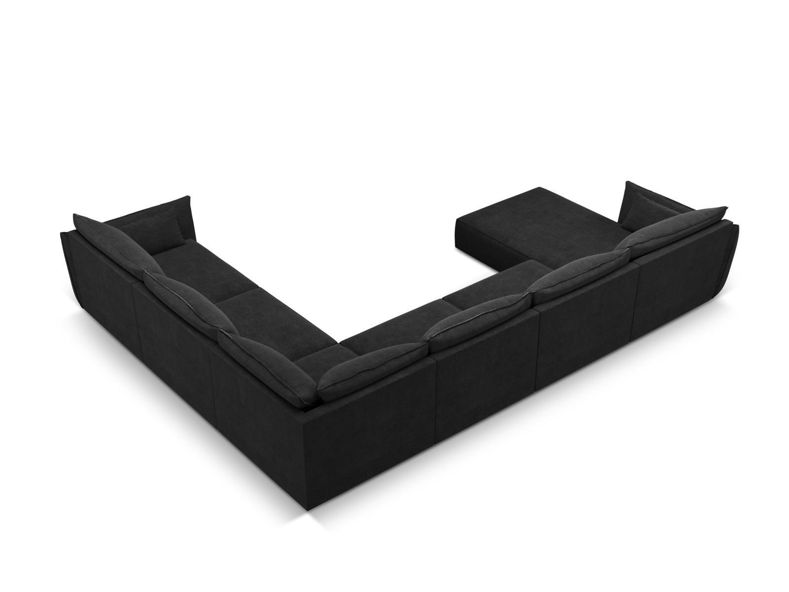 Panoramic Right Corner Sofa, "Kaelle", 8 Seats, 384x284x85