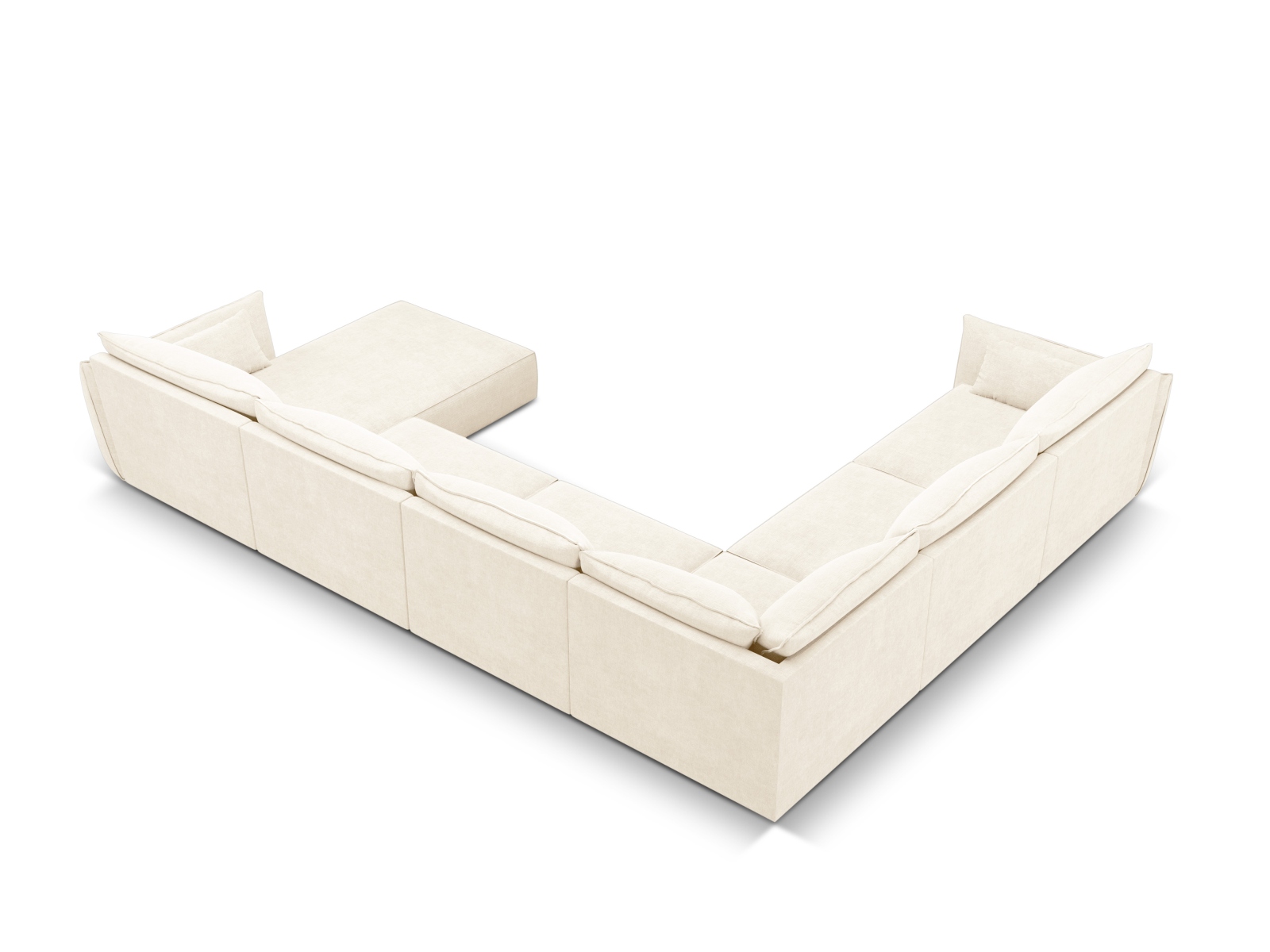 Panoramic Left Corner Sofa, "Kaelle", 8 Seats, 384x284x85