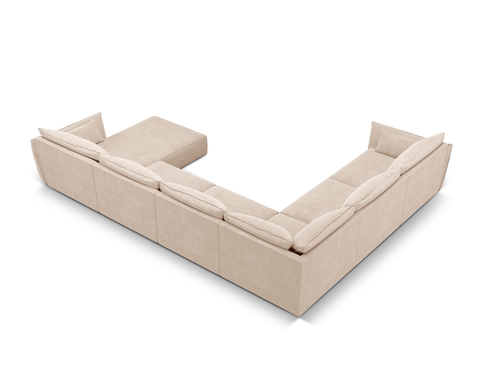 Panoramic Left Corner Sofa, "Kaelle", 8 Seats, 384x284x85
