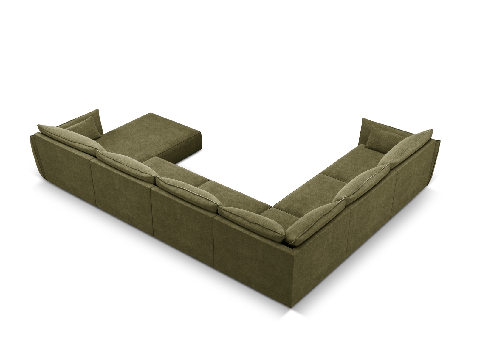Panoramic Left Corner Sofa, "Kaelle", 8 Seats, 384x284x85