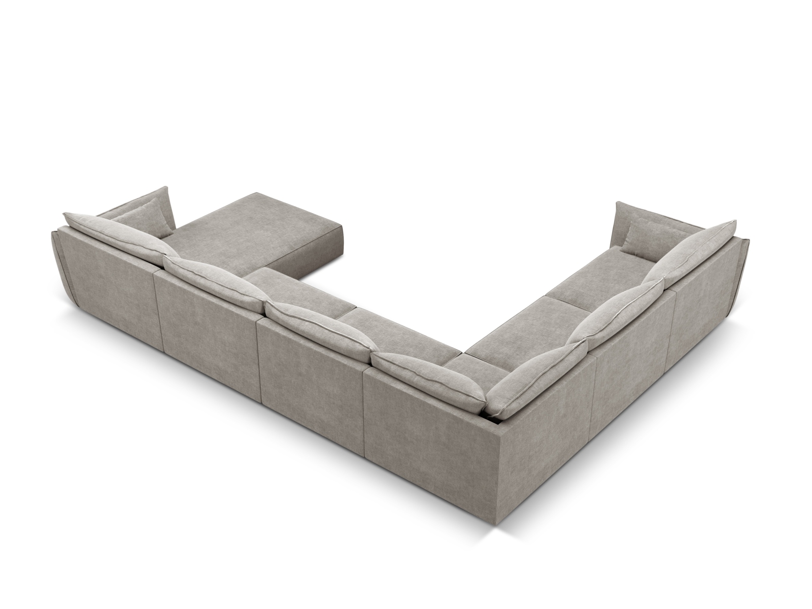 Panoramic Left Corner Sofa, "Kaelle", 8 Seats, 384x284x85