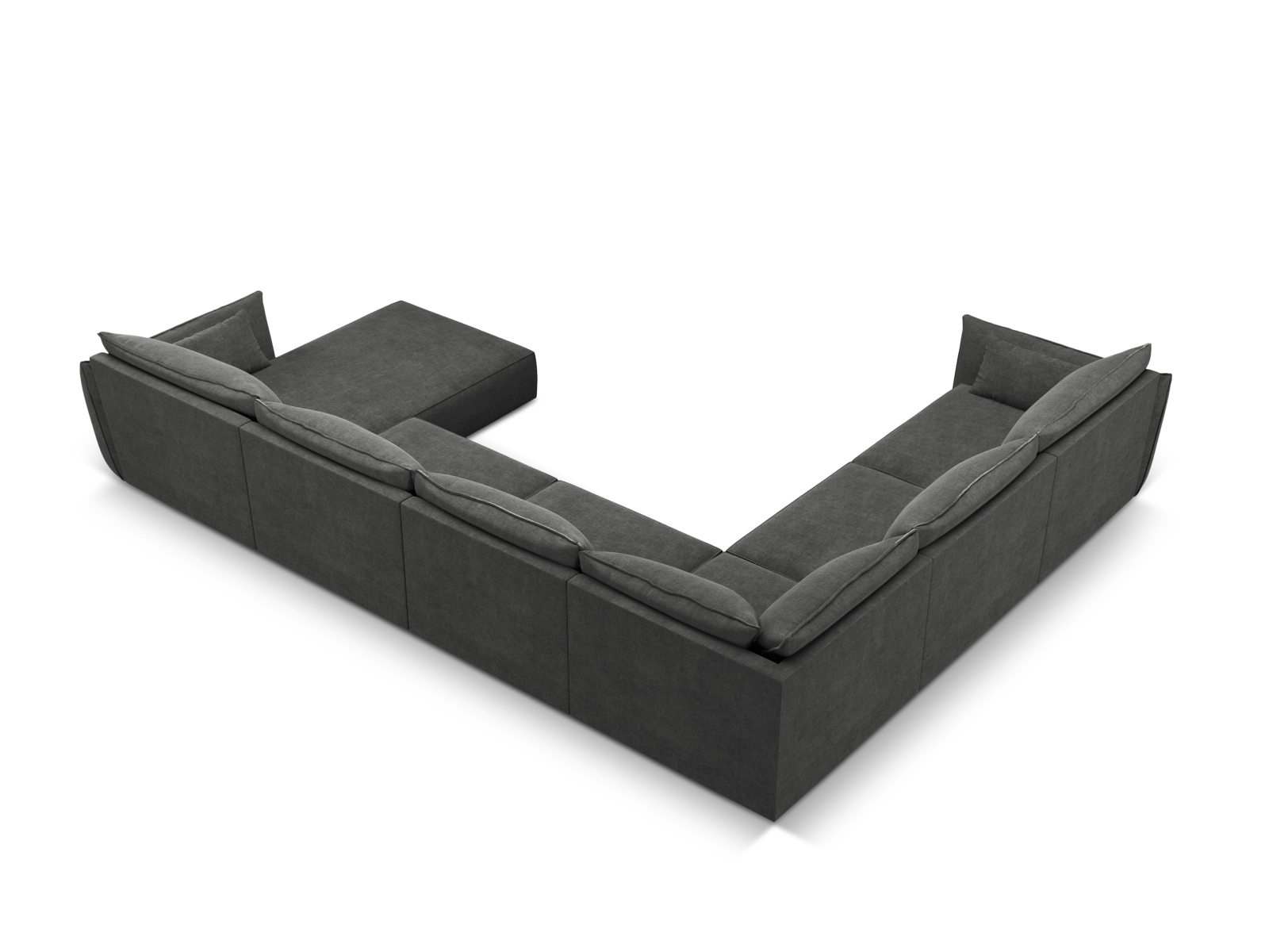 Panoramic Left Corner Sofa, "Kaelle", 8 Seats, 384x284x85