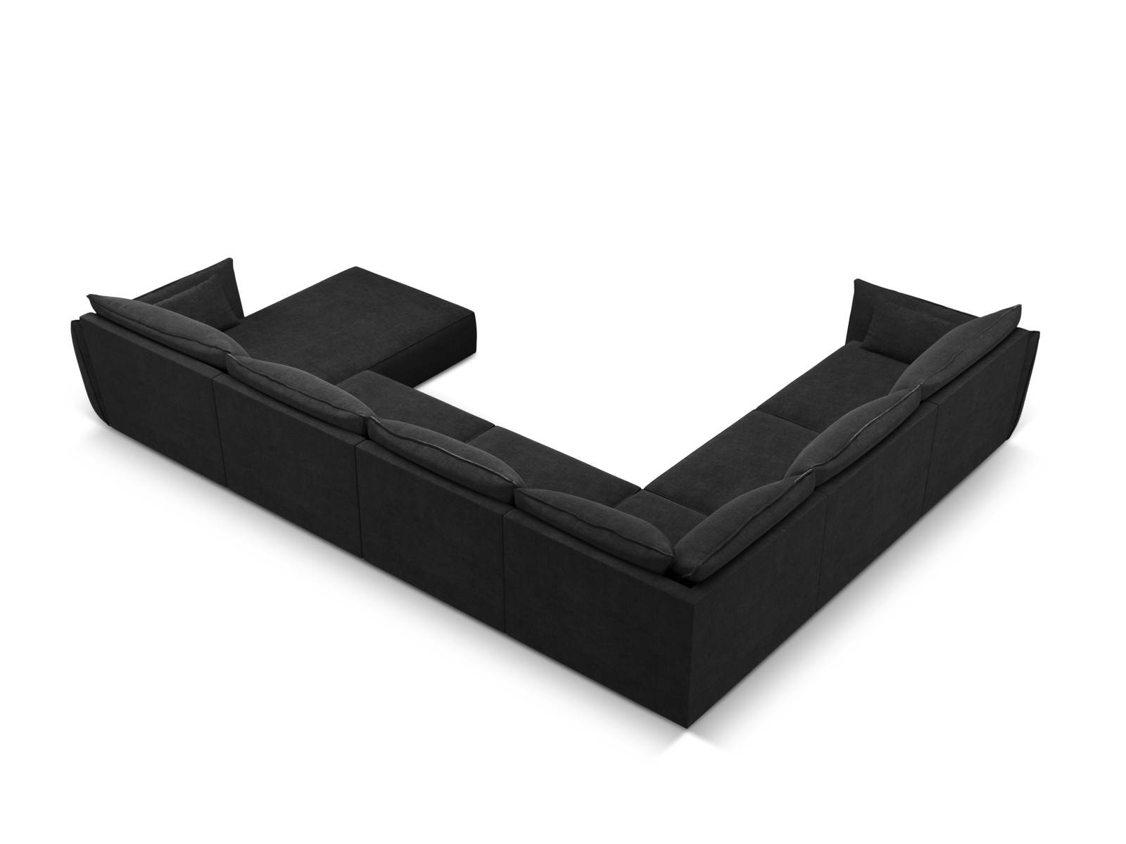 Panoramic Left Corner Sofa, "Kaelle", 8 Seats, 384x284x85