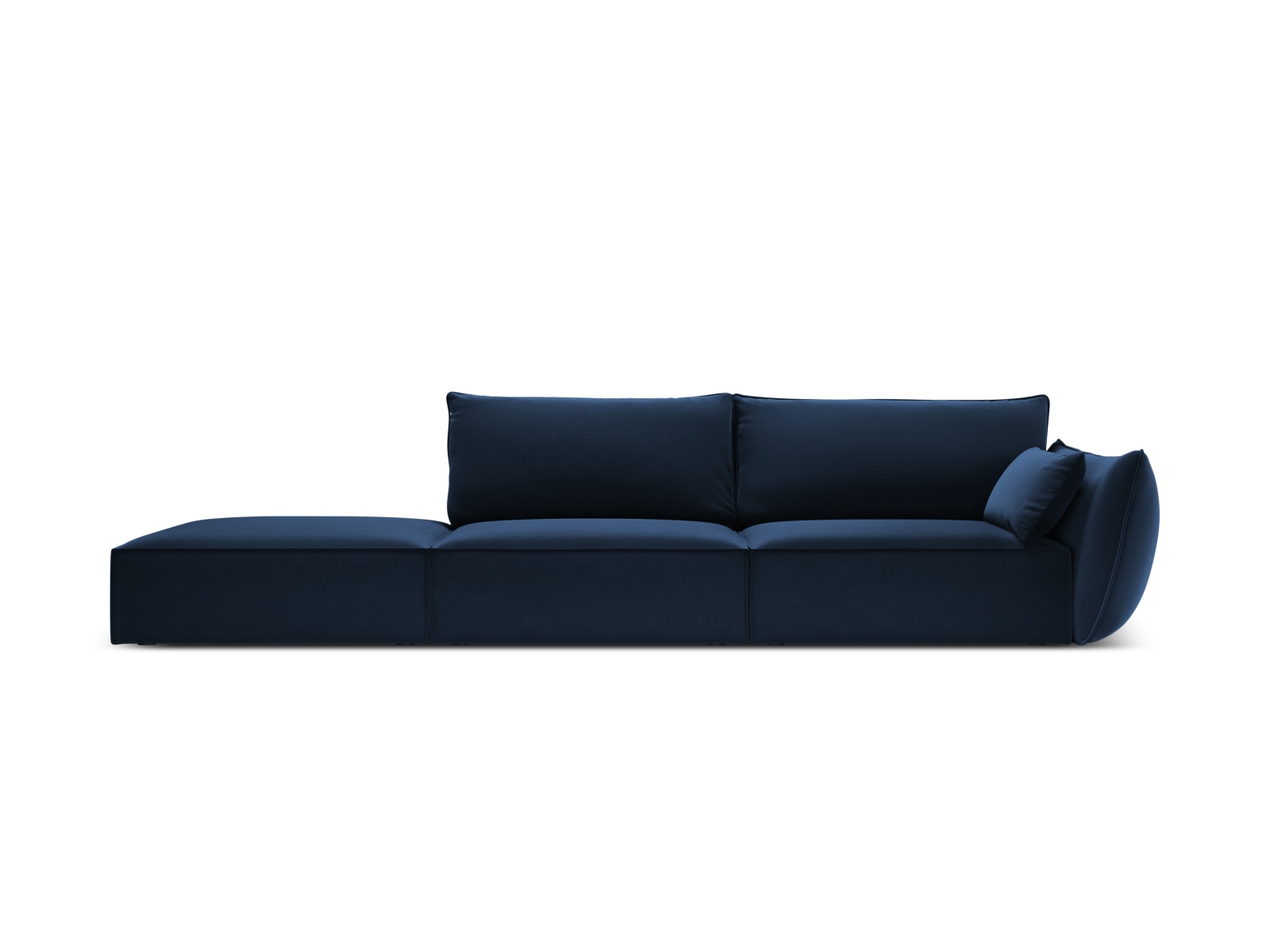 Left Velvet Sofa, "Kaelle", 4 Seats, 264x110x85