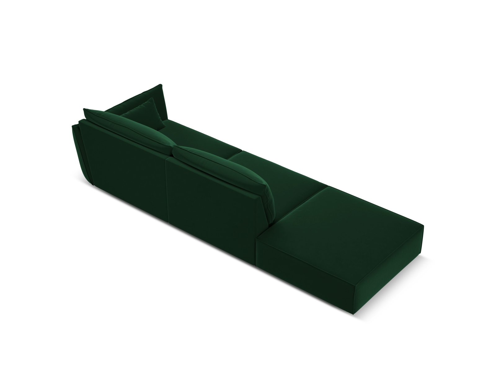 Left Velvet Sofa, "Kaelle", 4 Seats, 264x110x85