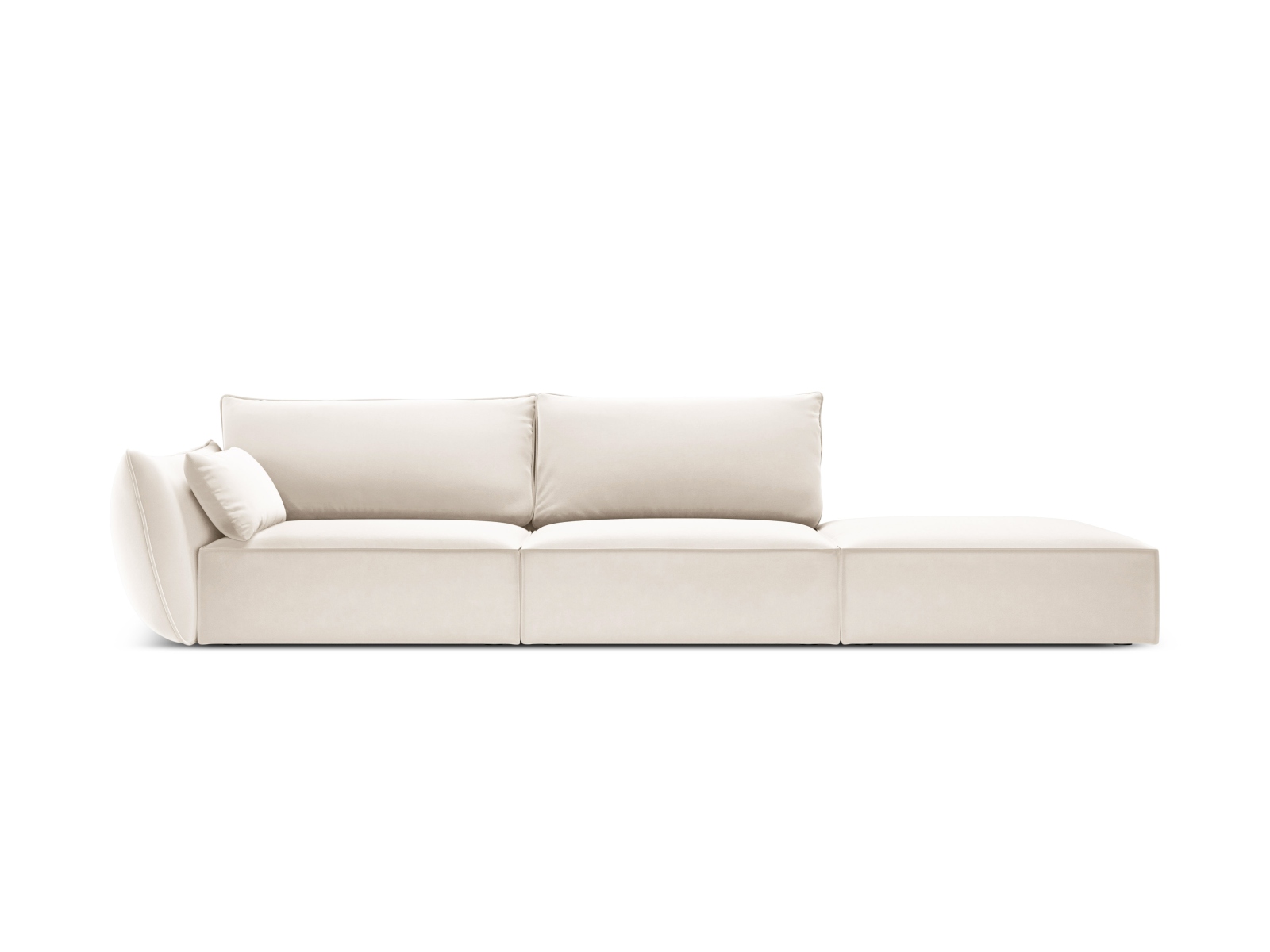 Right Velvet Sofa, "Kaelle", 4 Seats, 264x110x85