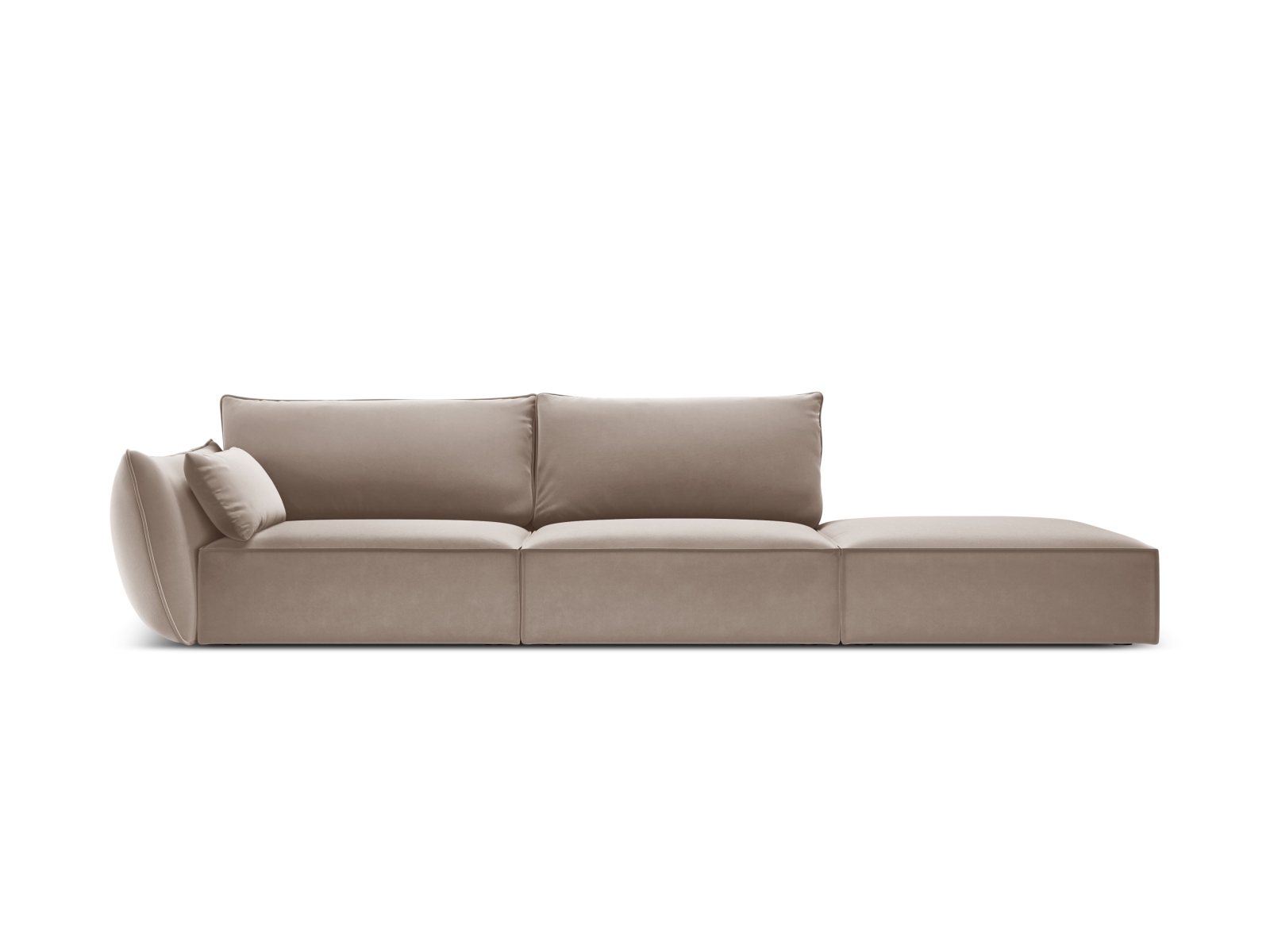 Right Velvet Sofa, "Kaelle", 4 Seats, 264x110x85