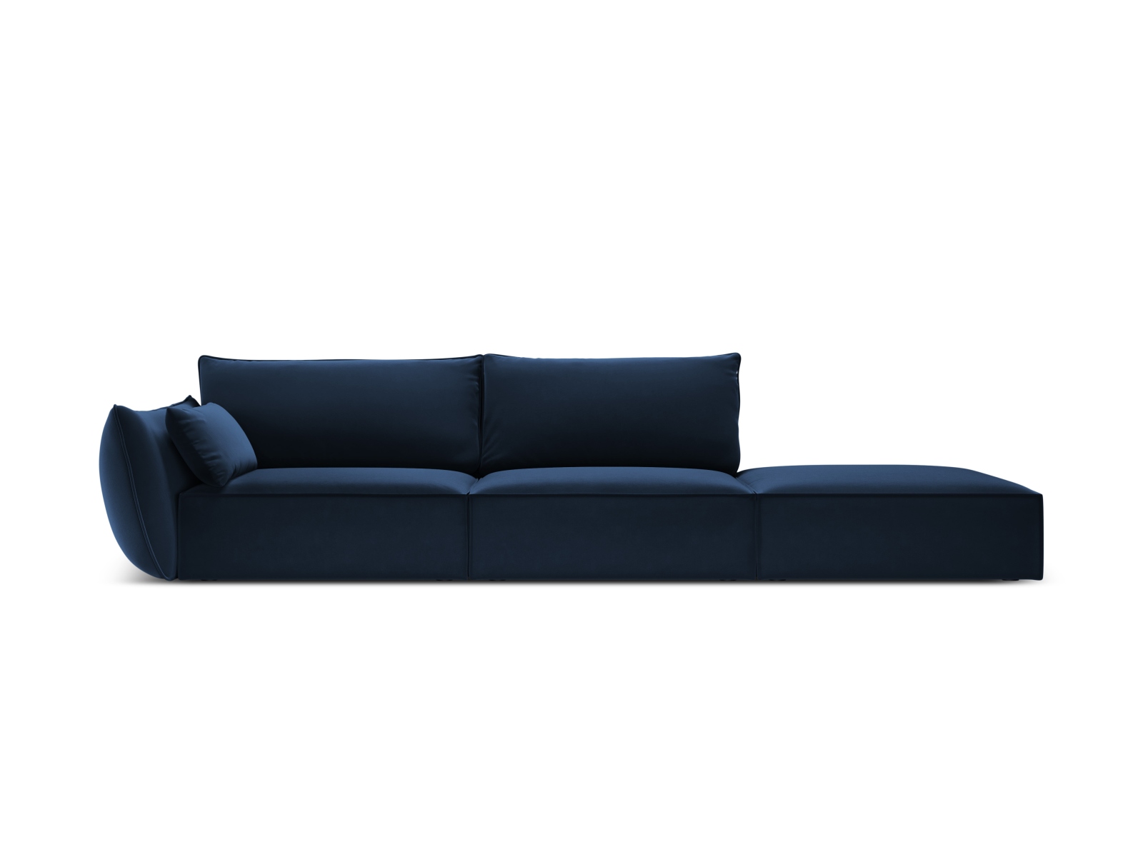 Right Velvet Sofa, "Kaelle", 4 Seats, 264x110x85