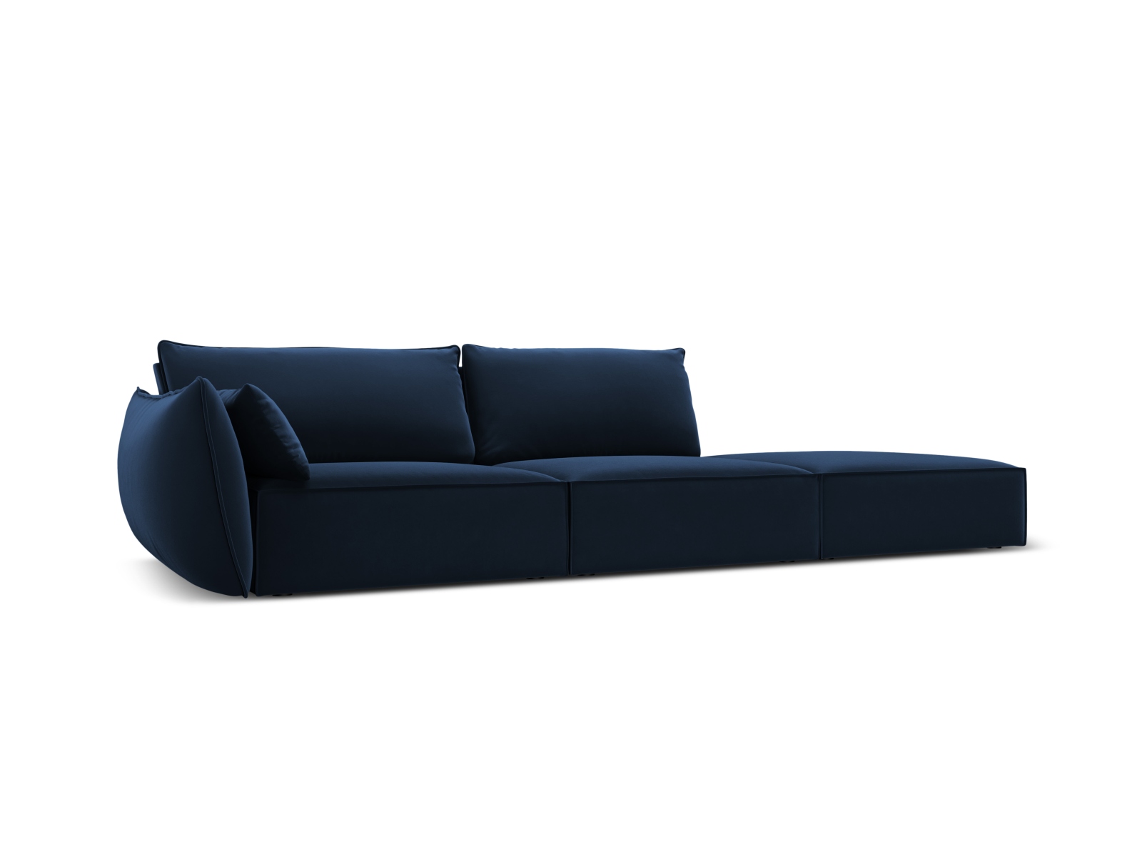 Right Velvet Sofa, "Kaelle", 4 Seats, 264x110x85