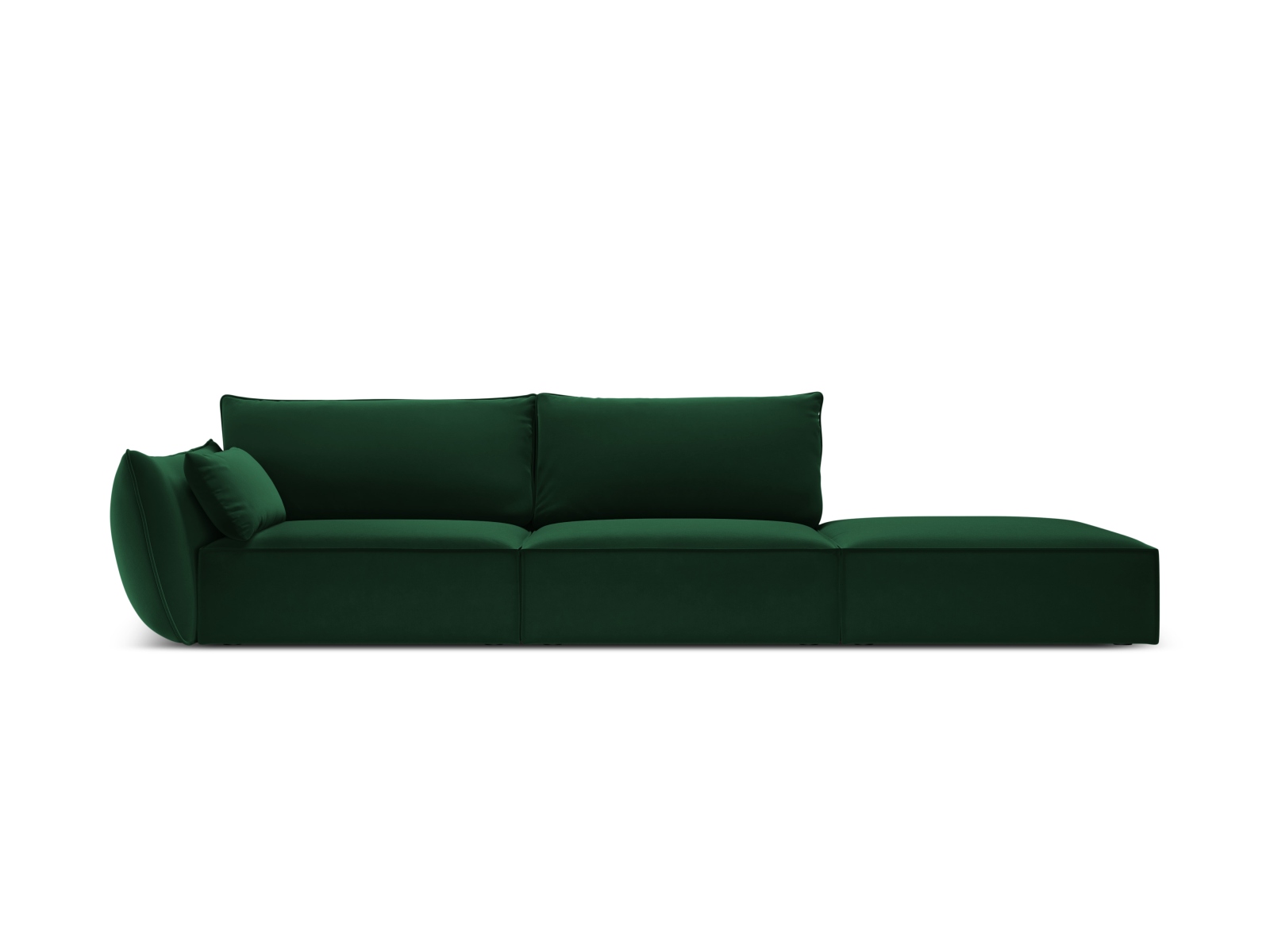 Right Velvet Sofa, "Kaelle", 4 Seats, 264x110x85